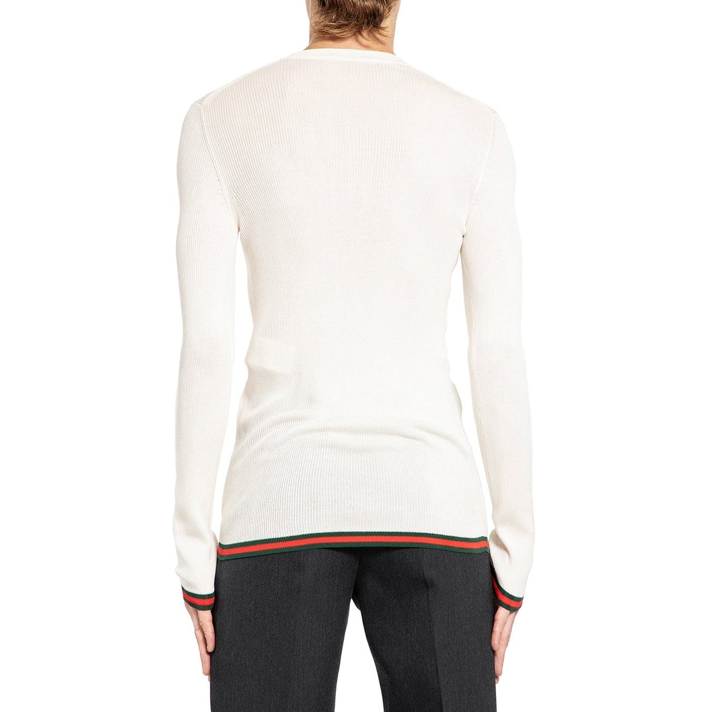 Gucci Ribbed-Knit Silk T-Shirt Men GUCCI