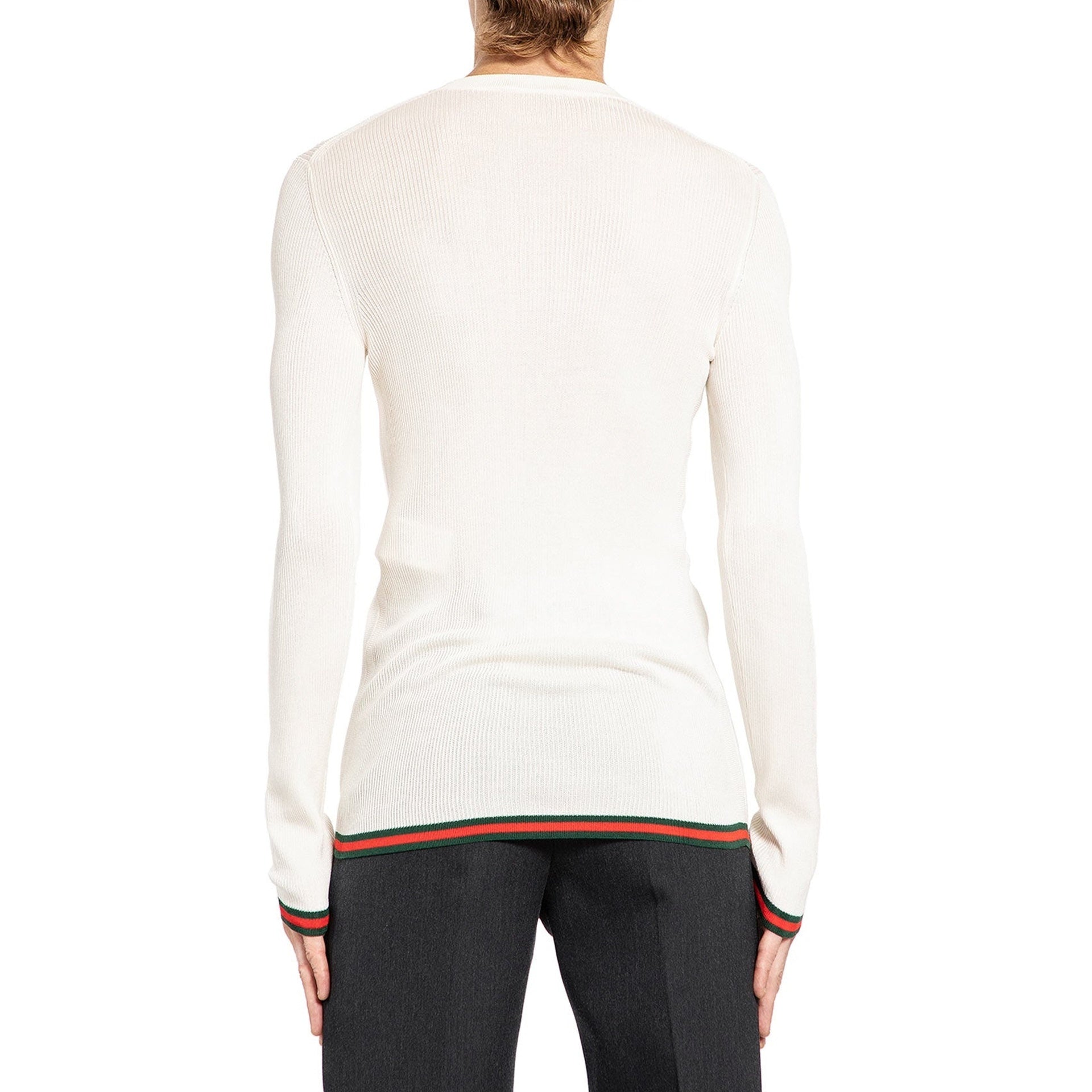 Gucci Ribbed-Knit Silk T-Shirt Men GUCCI