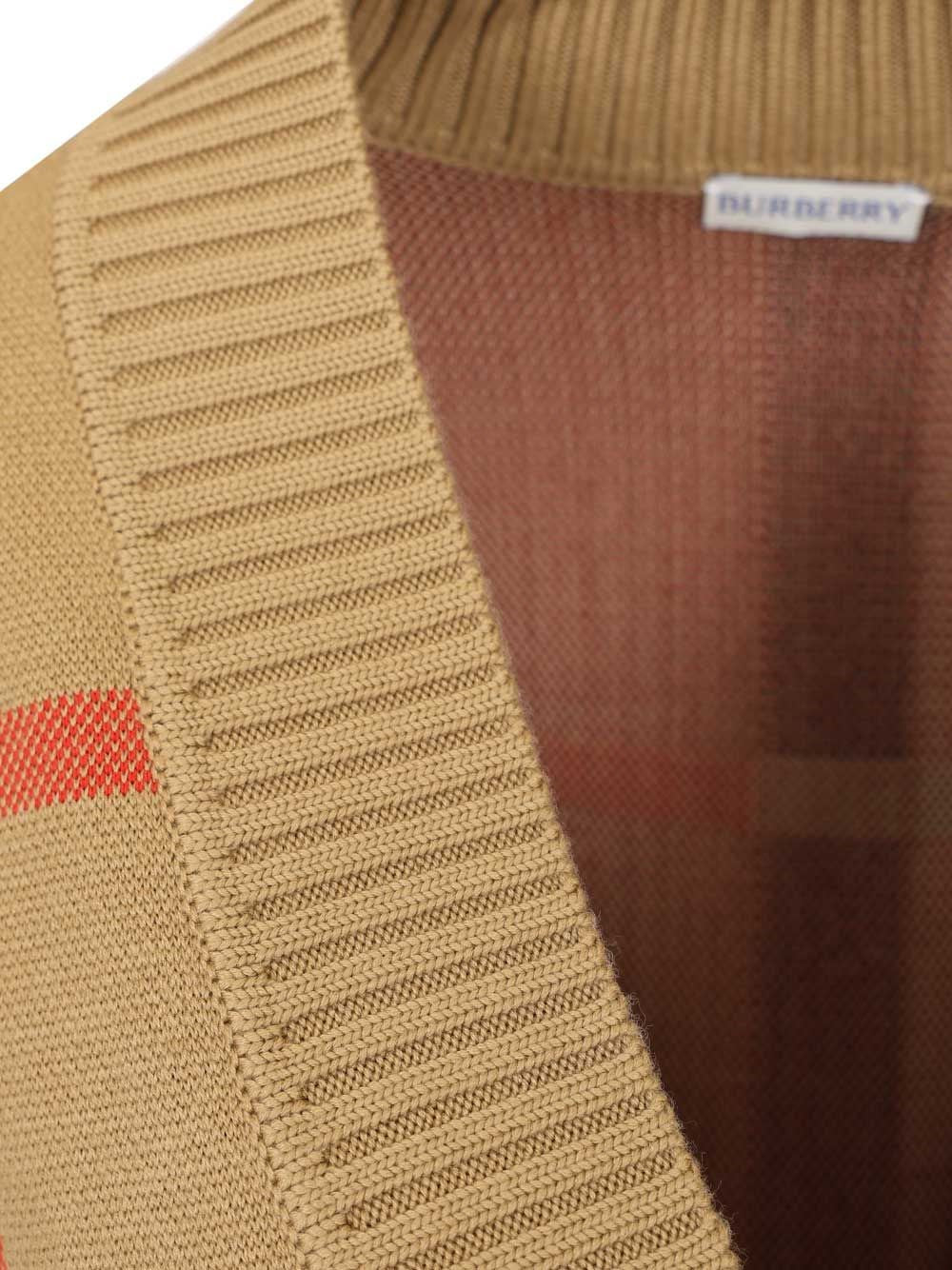 Burberry Women Check Wool Blend Cardigan BURBERRY