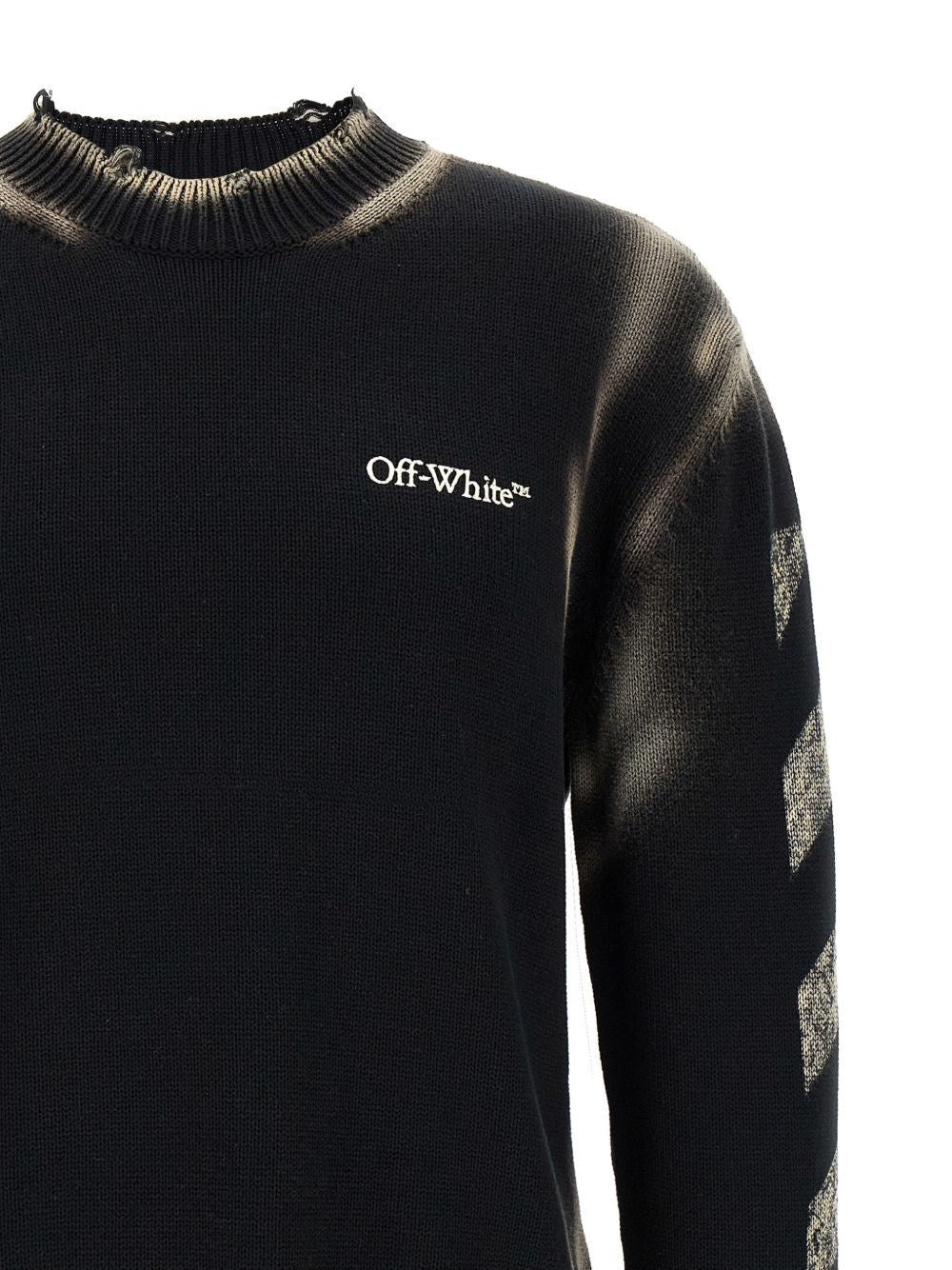 Off-White Men "Diag Arr Corrosion" Sweater OFF-WHITE