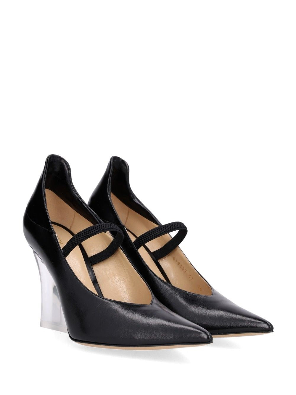 Fendi Women Leather Pumps With Transparent Heel FENDI