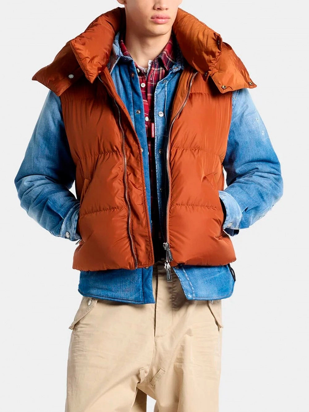 Dsquared2 Men Hooded Down Vest DSQUARED2