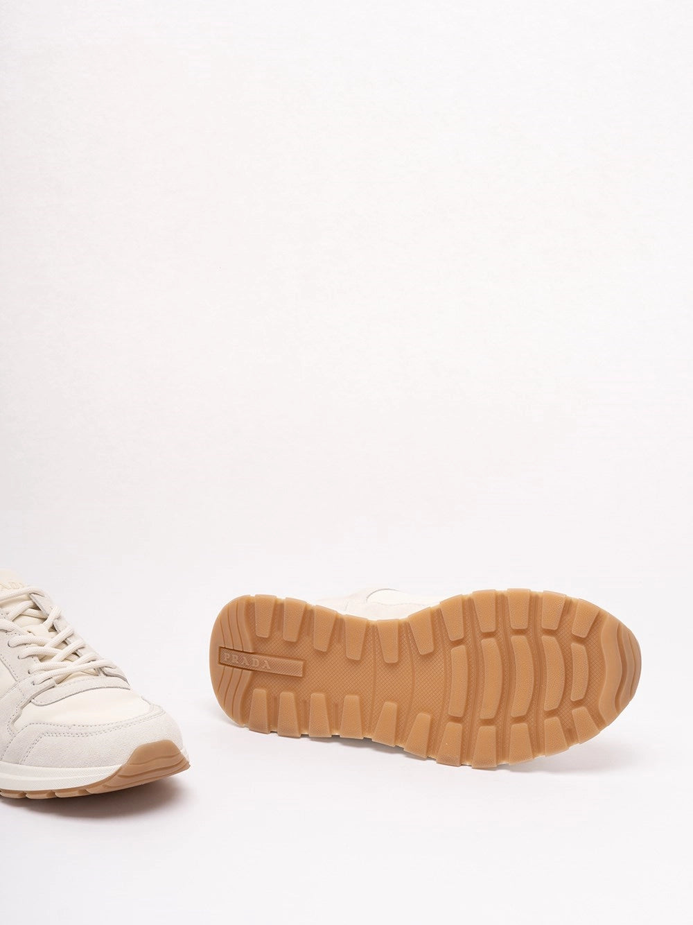 Prada Men Suede And Fabric Sneakers PRADA