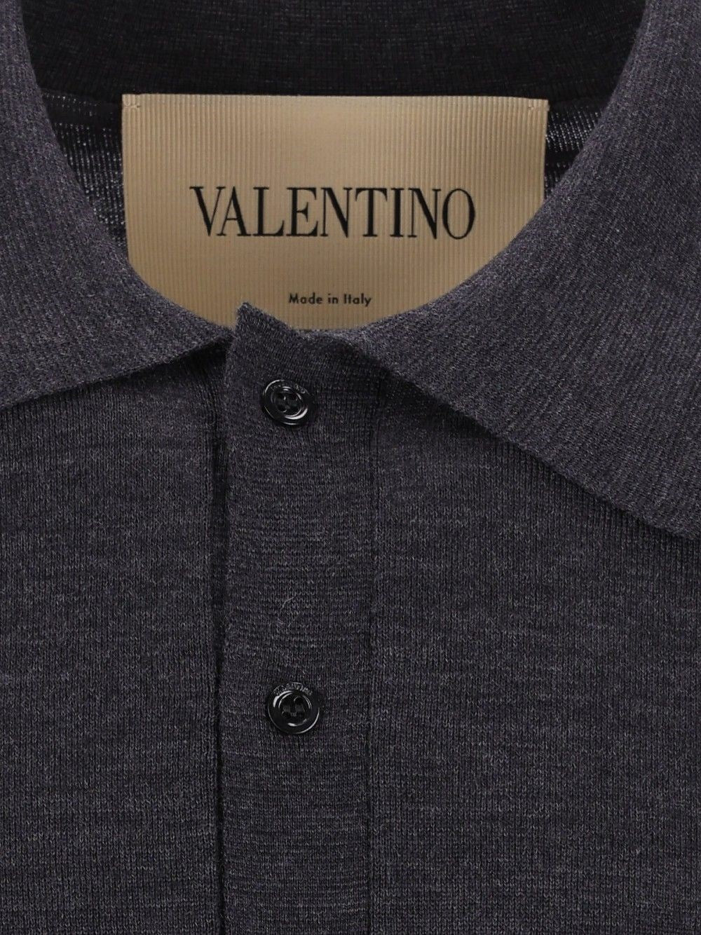 Valentino Garavani Men Wool Knit Polo Shirt VALENTINO GARAVANI