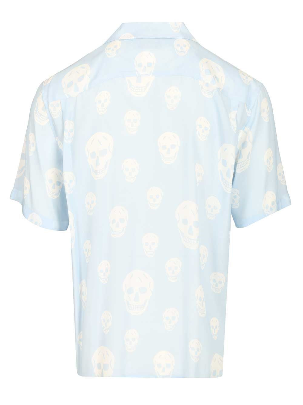 Mcqueen Men Printed Crepe De Chine Shirt ALEXANDER MCQUEEN