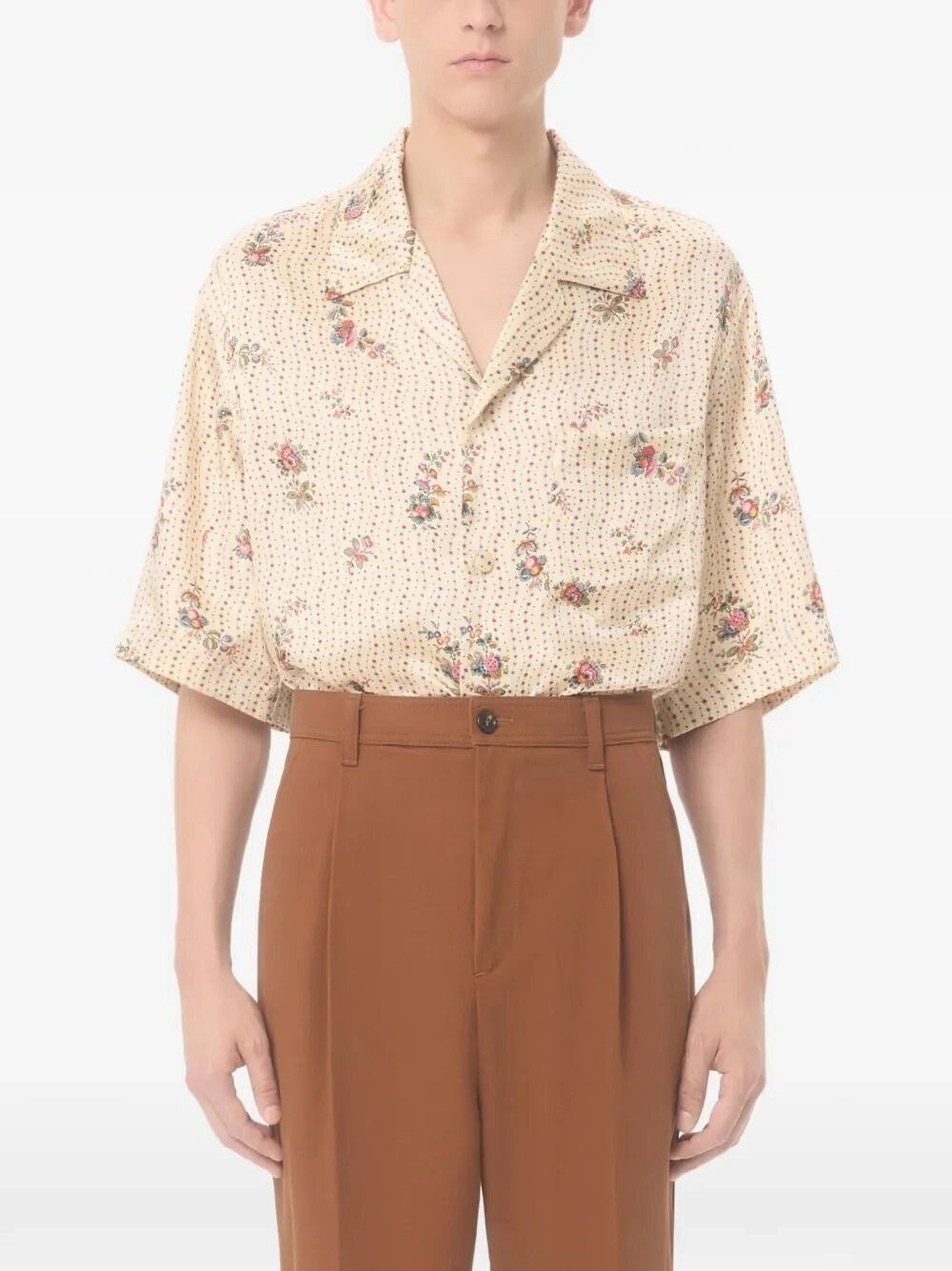 Valentino Garavani Men `Papier Floral` Bowling Shirt VALENTINO GARAVANI