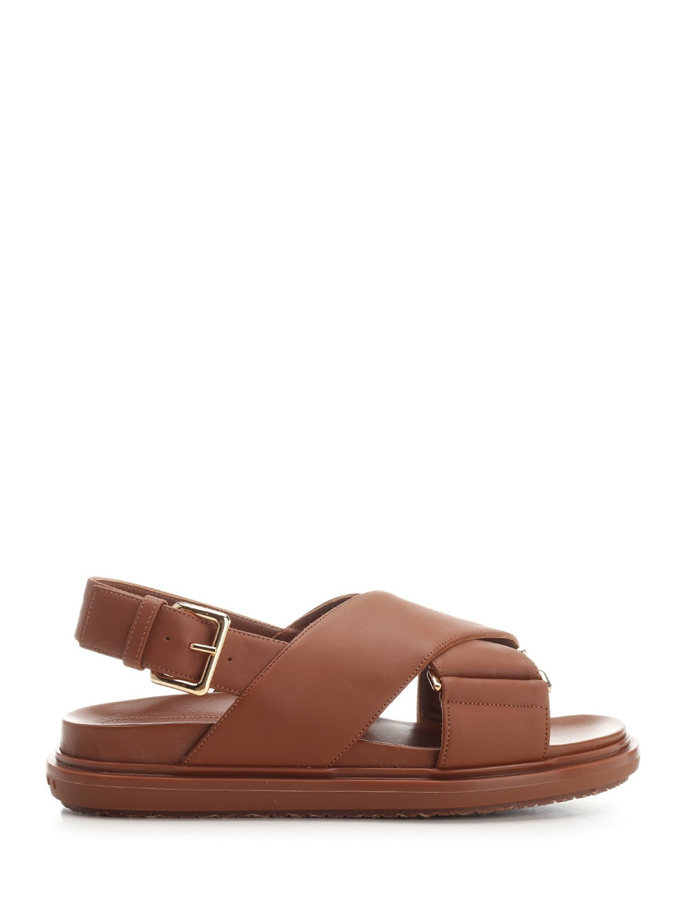 Marni Women Cramel Brown "Fussbett" Sandal MARNI