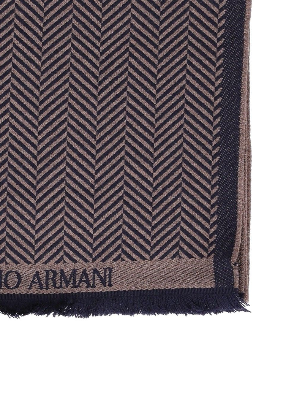 Giorgio Armani Men Wool Herringbone Scarf GIORGIO ARMANI