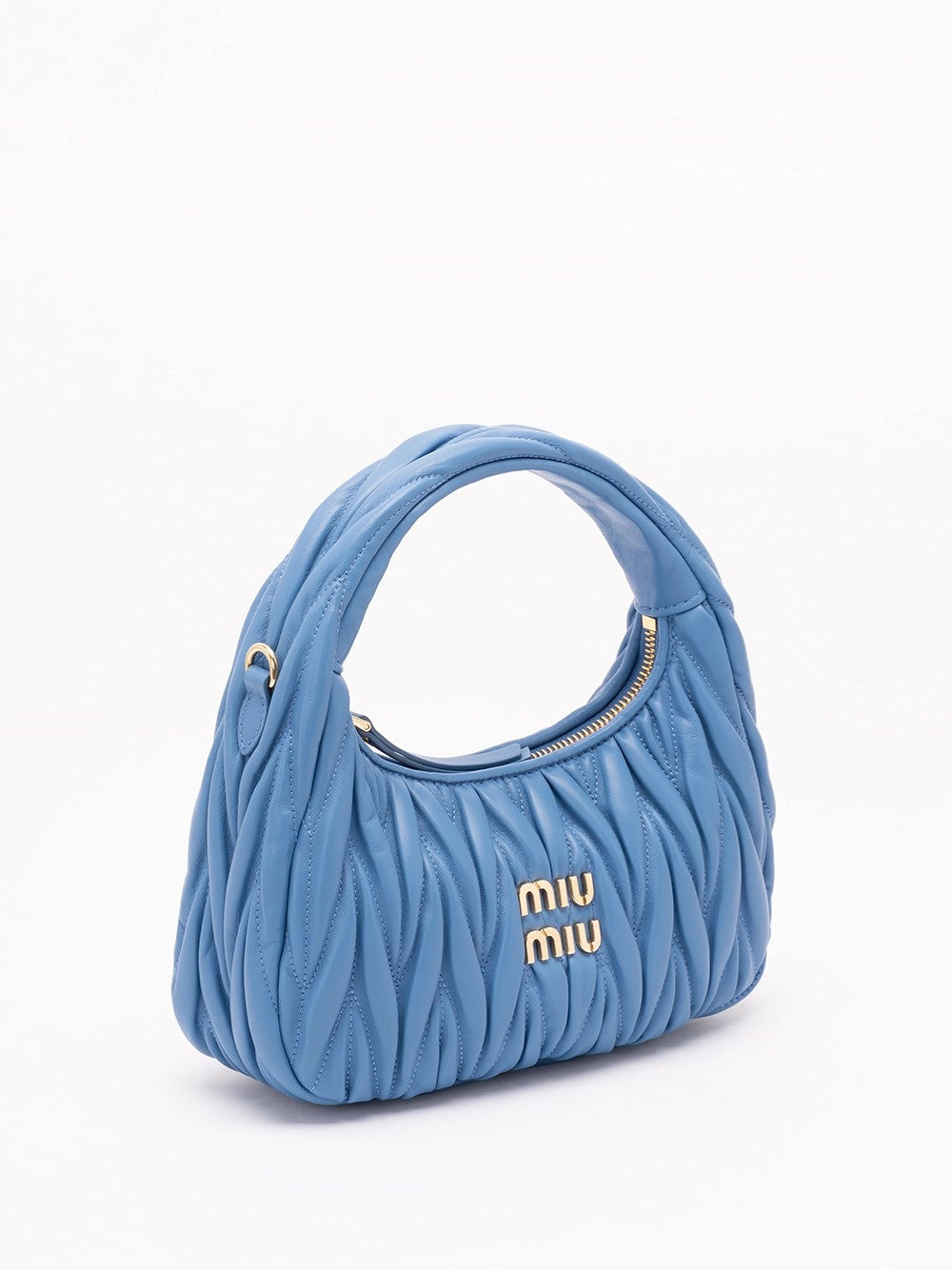 Miu Miu Women `Wander` Matelassé Leather Hobo Bag MIU MIU