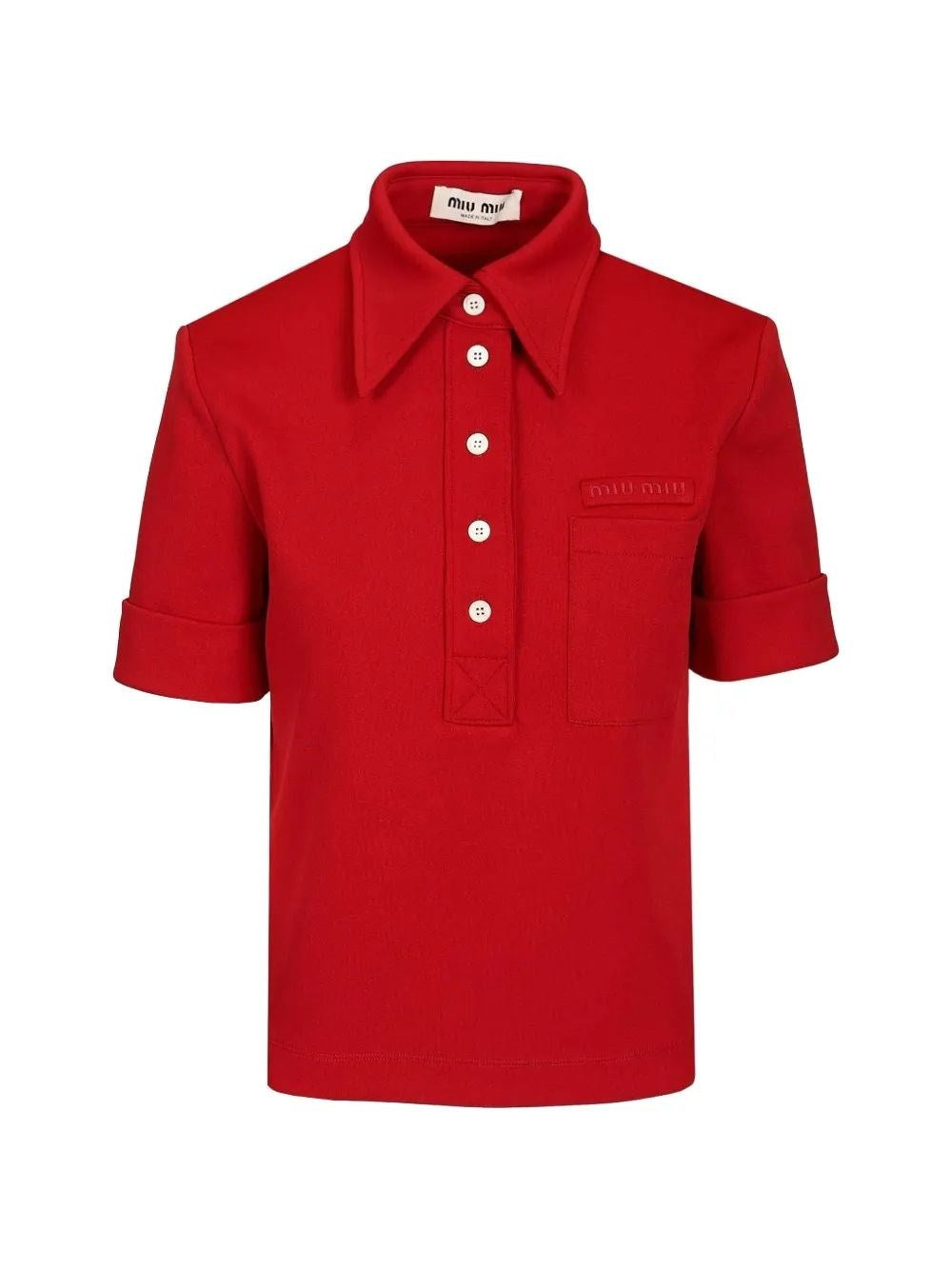 Miu Miu Women Technical Jersey Polo Shirt MIU MIU