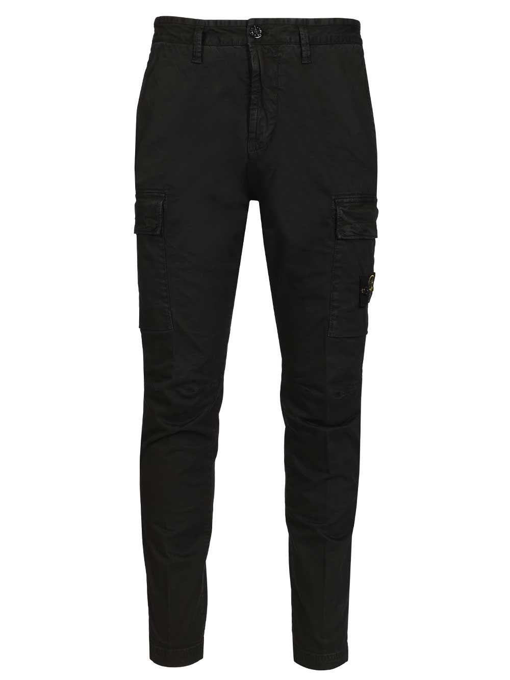 Stone Island Men Cargo Trousers In Broken Cotton Twill STONE ISLAND