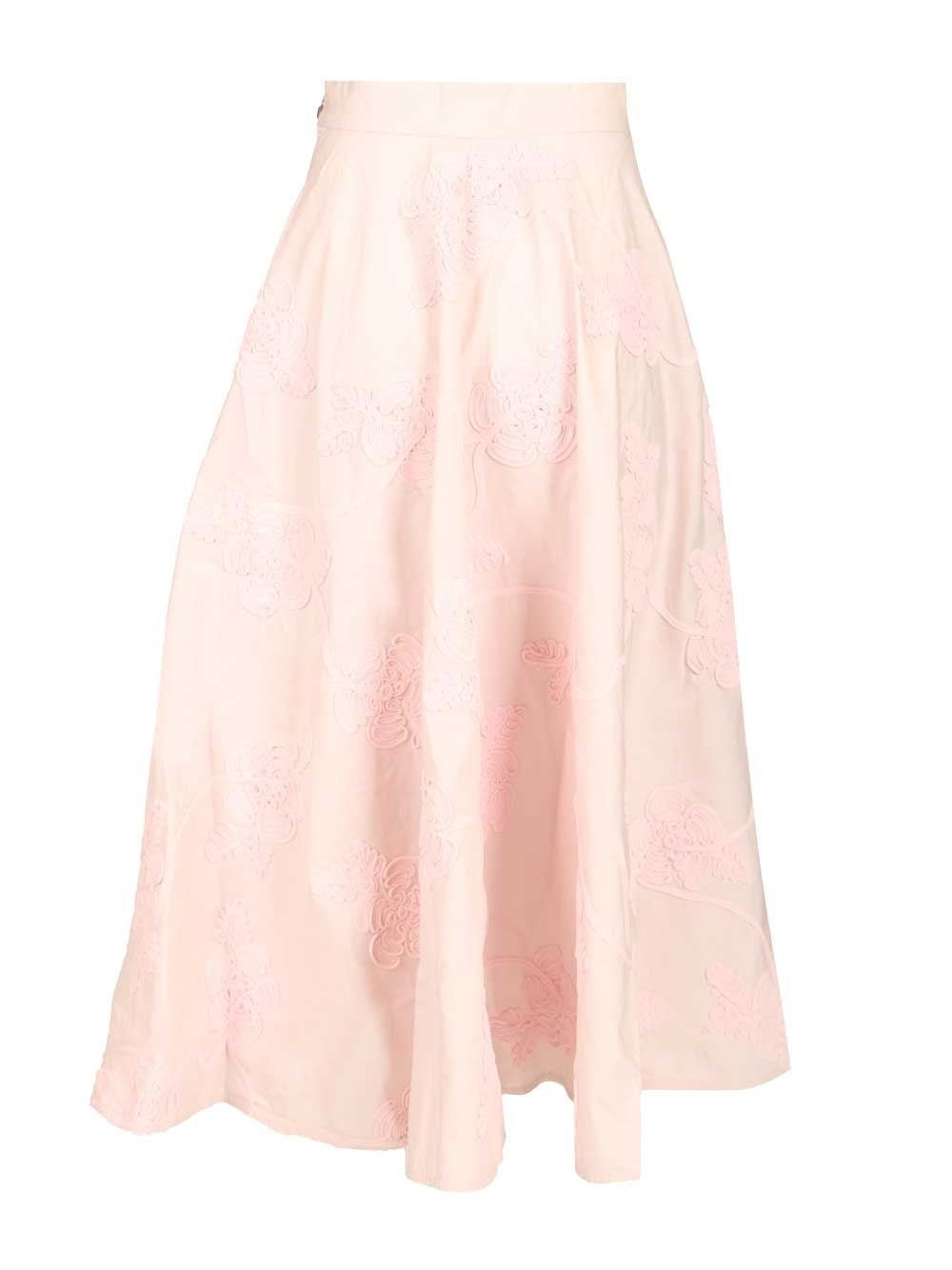 Rotate Women The Flower Maxi Light Pink Long Skirt ROTATE