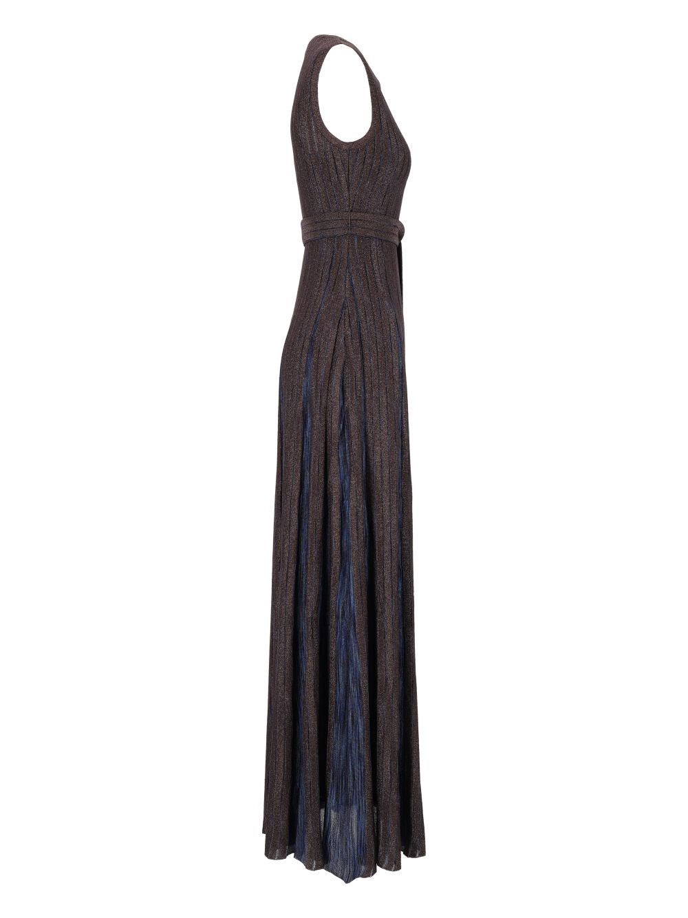 Missoni Women Long Lamé Viscose Dress With A Belt MISSONI