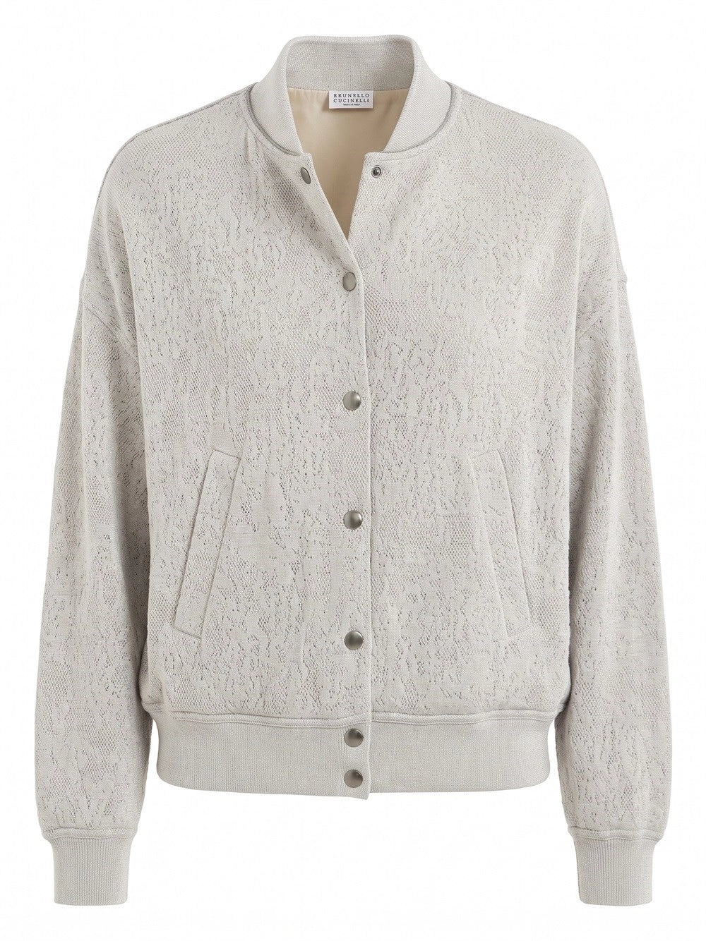 Brunello Cucinelli Women Lace Flowers Jersey Cardigan BRUNELLO CUCINELLI
