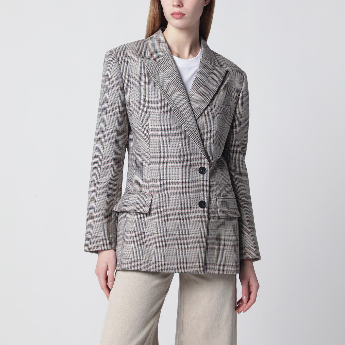 Anine Bing Asymmetric Prince Of Wales Jacket Women ANINE BING