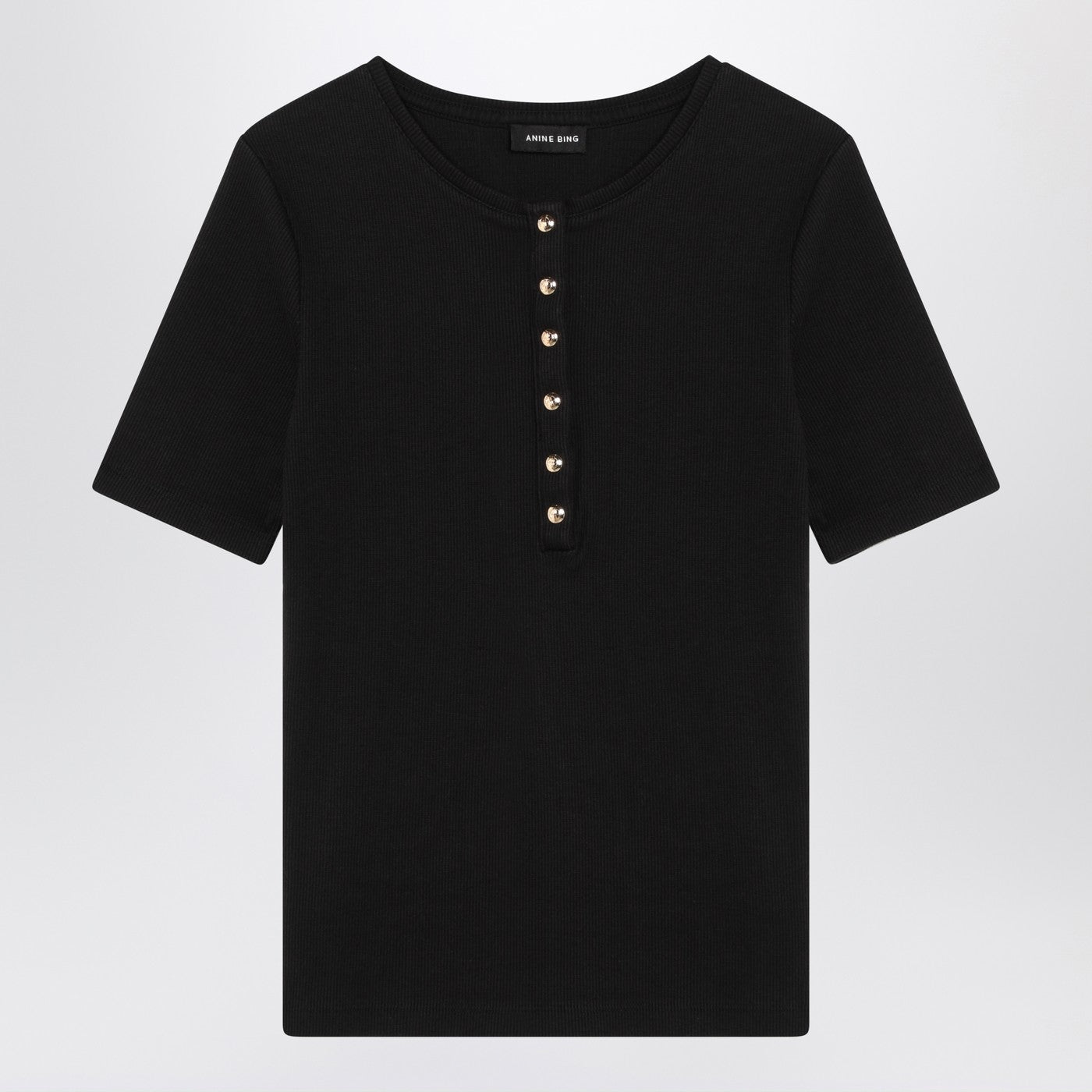 Anine Bing Black Short-Sleeved T-Shirt Women ANINE BING