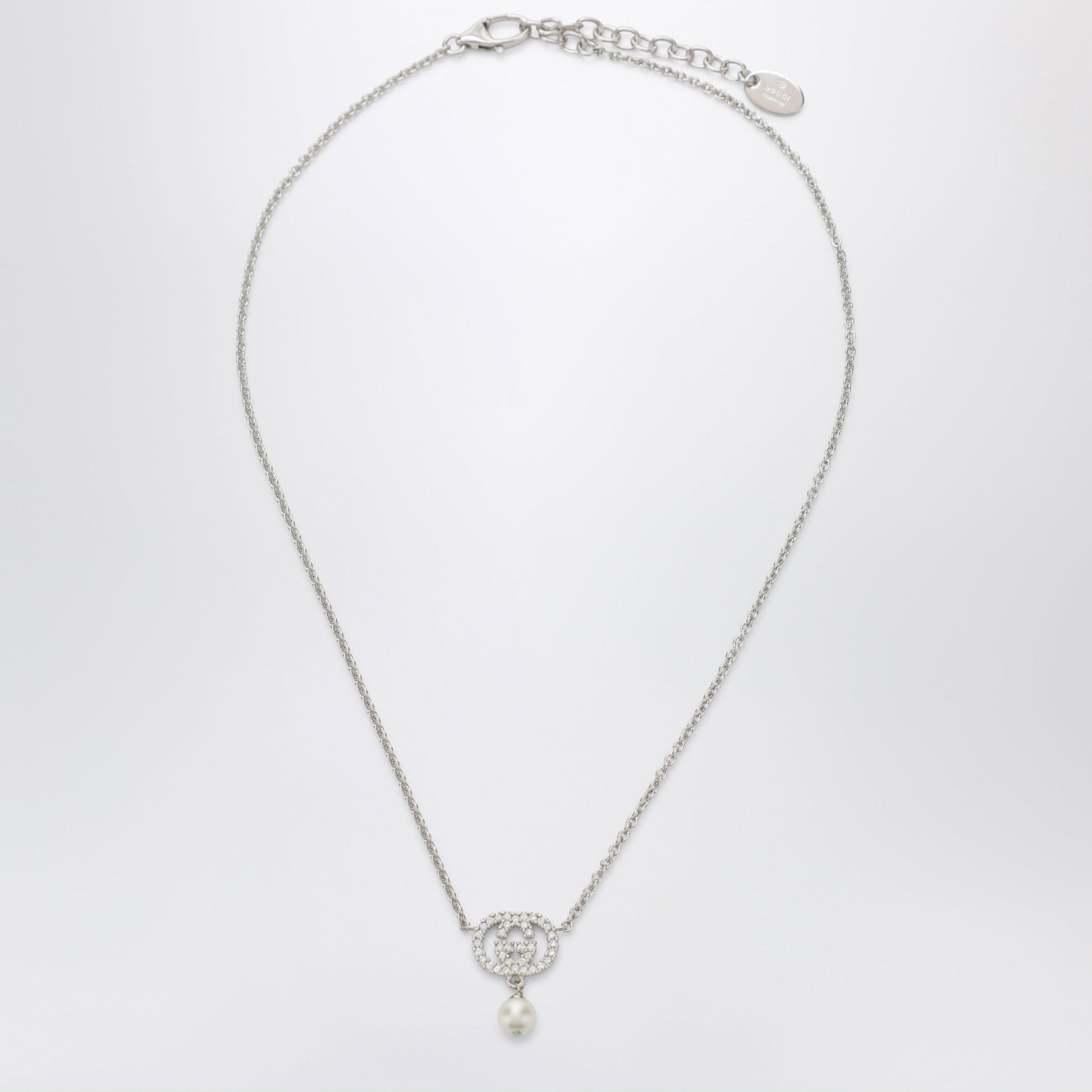 Gucci Gg Necklace With Crystals And Pearls Women GUCCI