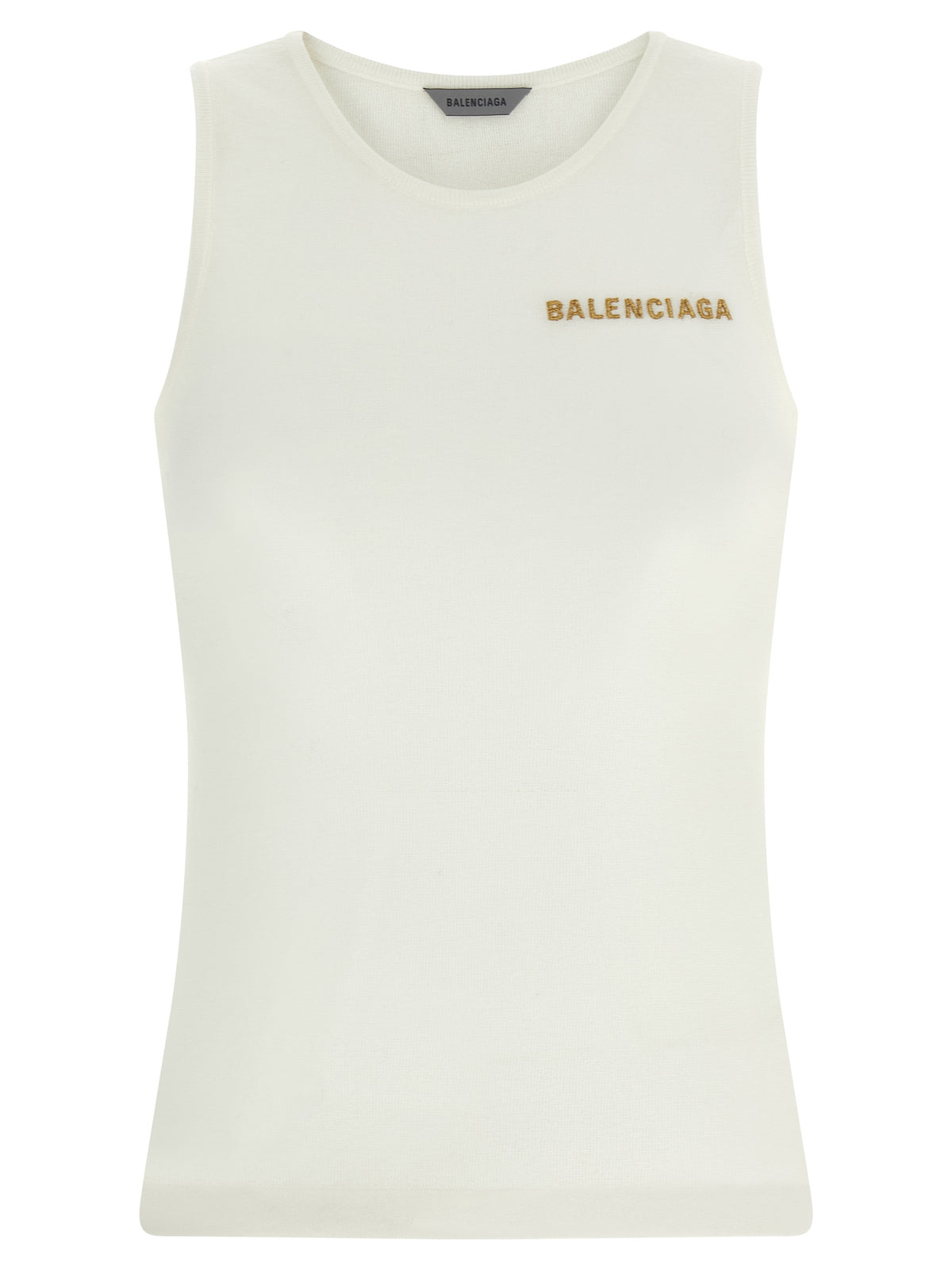 Balenciaga Women Logo Embroidery Tank Top BALENCIAGA