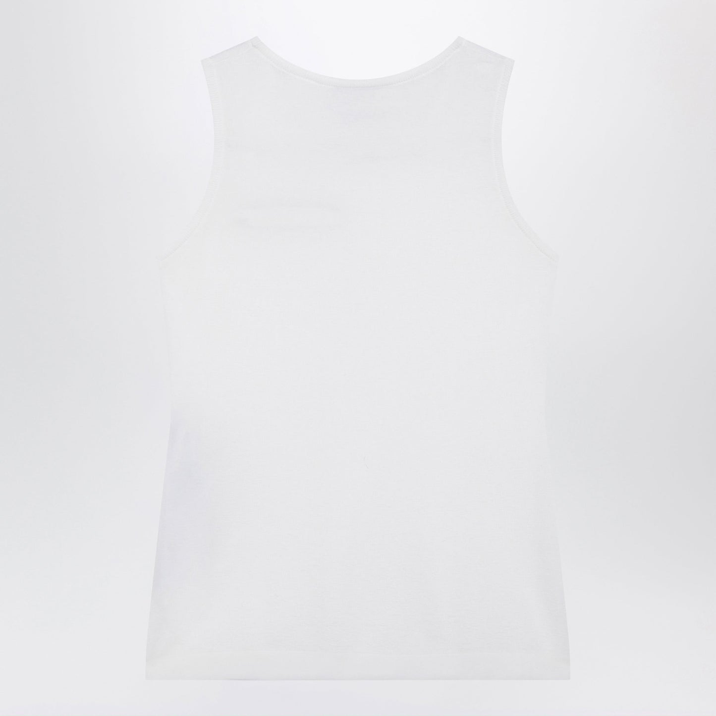 Balenciaga White Cotton-Blend Knit Tank Top Women BALENCIAGA