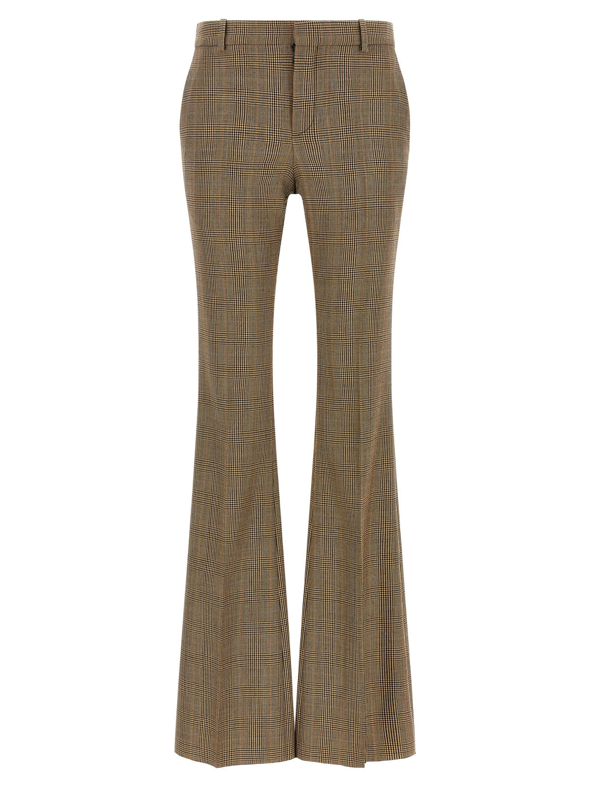 Saint Laurent Women Prince Of Wales Houndstooth Trousers SAINT LAURENT