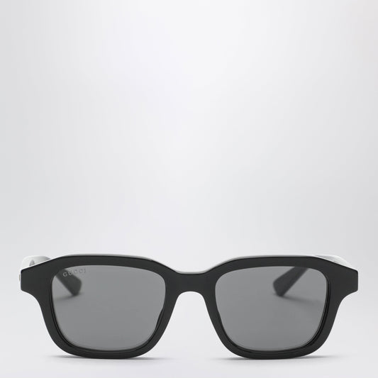 Gucci Black/Blue Acetate Rectangular Sunglasses Women