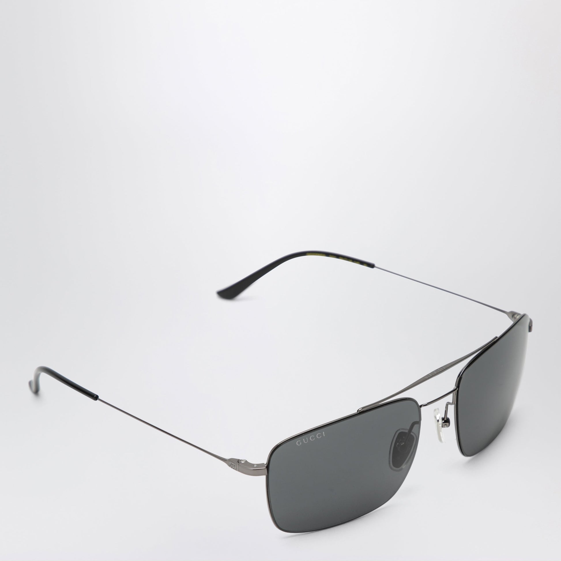 Gucci Ruthenium Metal Navigator Sunglasses Women GUCCI