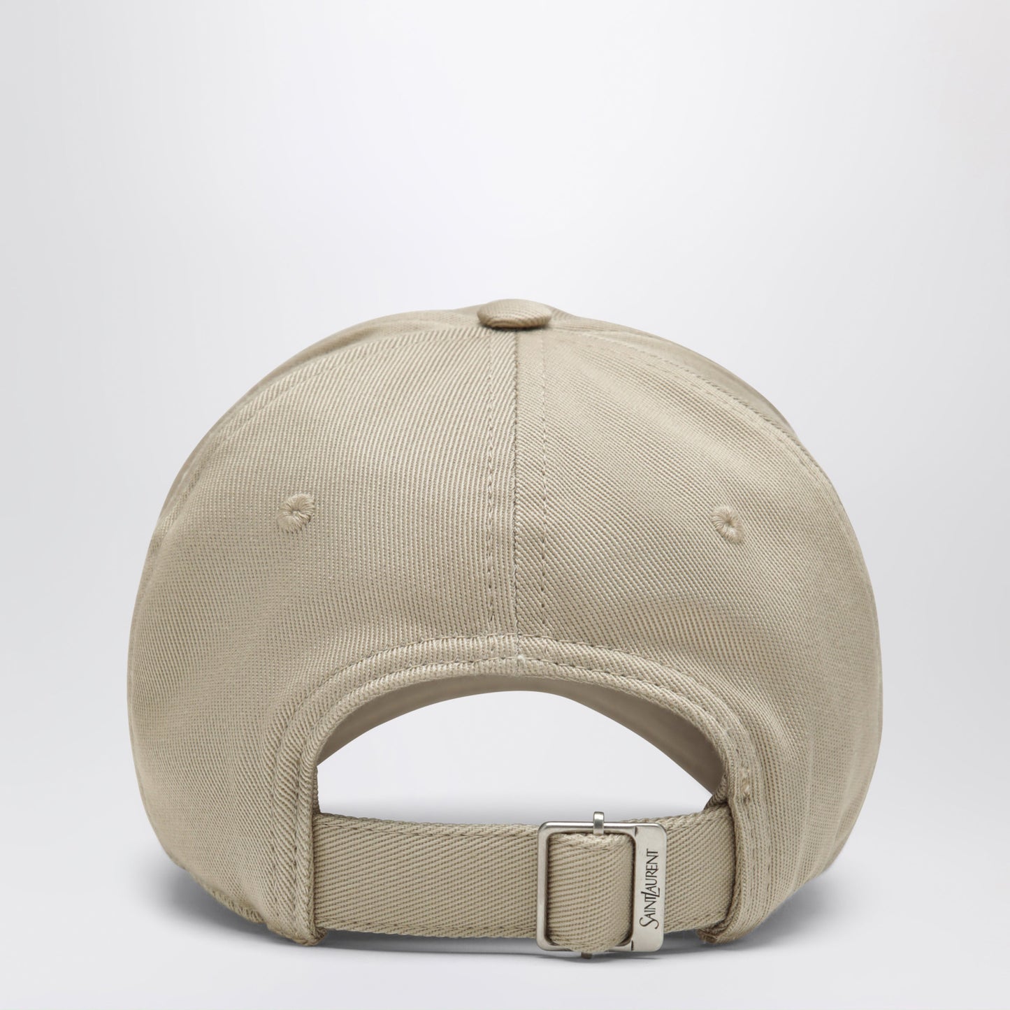 Saint Laurent Beige Cotton Gabardine Baseball Cap Women SAINT LAURENT
