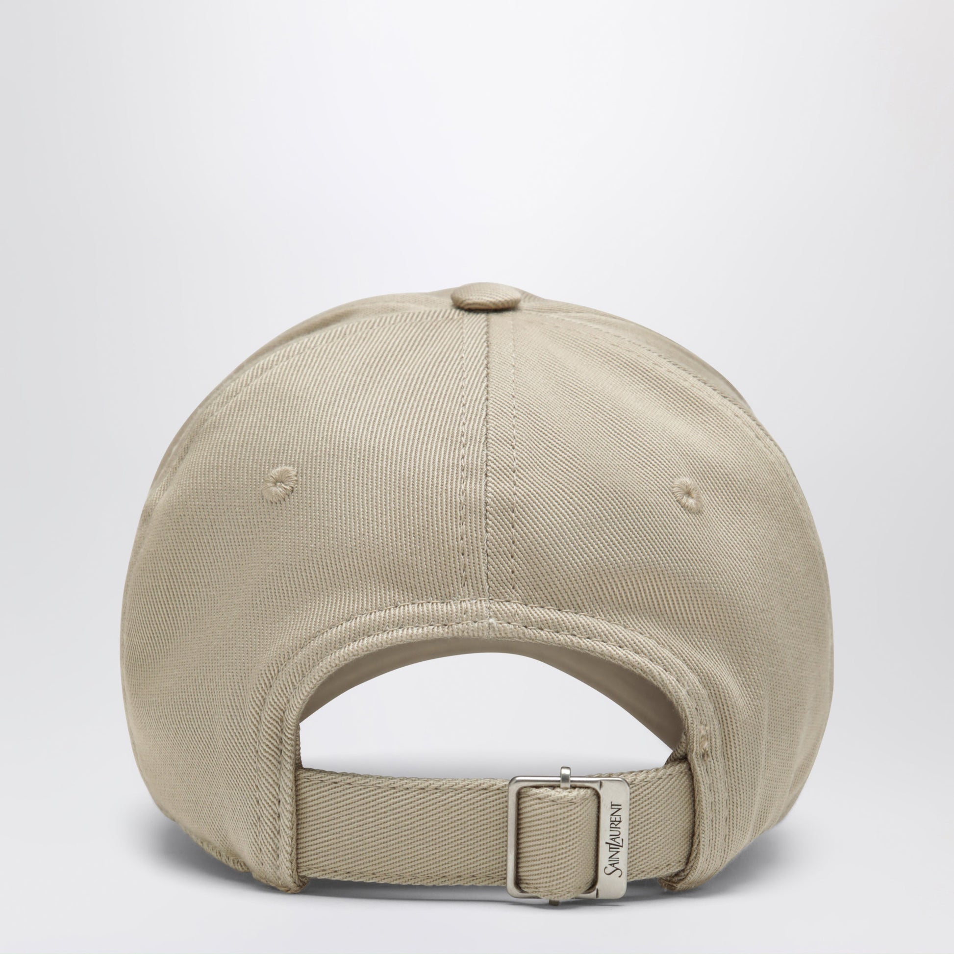 Saint Laurent Beige Cotton Gabardine Baseball Cap Women SAINT LAURENT