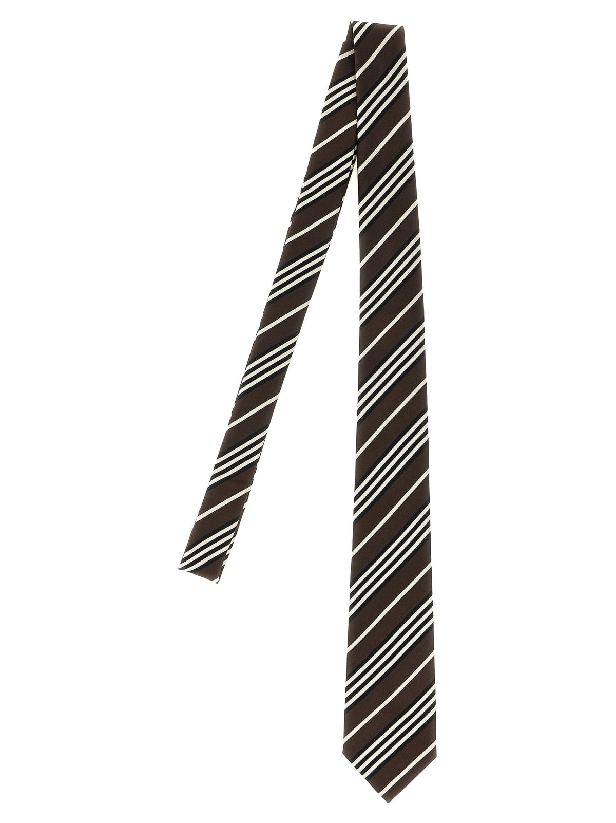 Saint Laurent Men Diagonal Striped Tie SAINT LAURENT