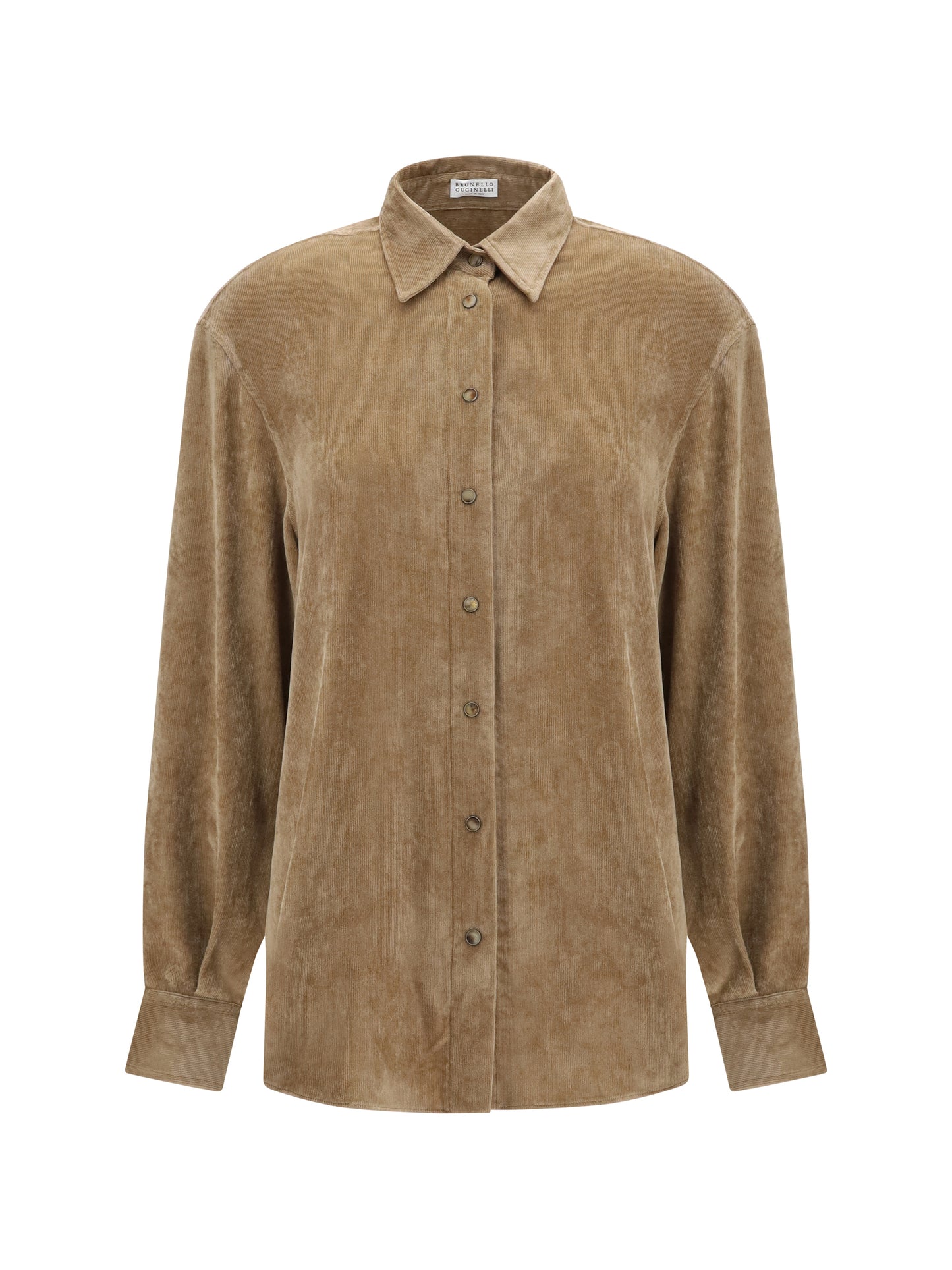 Brunello Cucinelli Women Snap-Button Shirt In Cashmere Blend BRUNELLO CUCINELLI