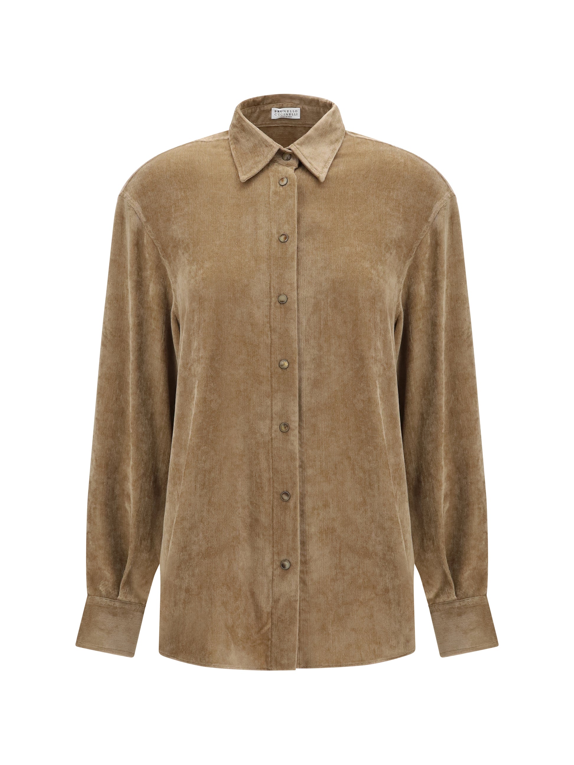 Brunello Cucinelli Women Snap-Button Shirt In Cashmere Blend BRUNELLO CUCINELLI