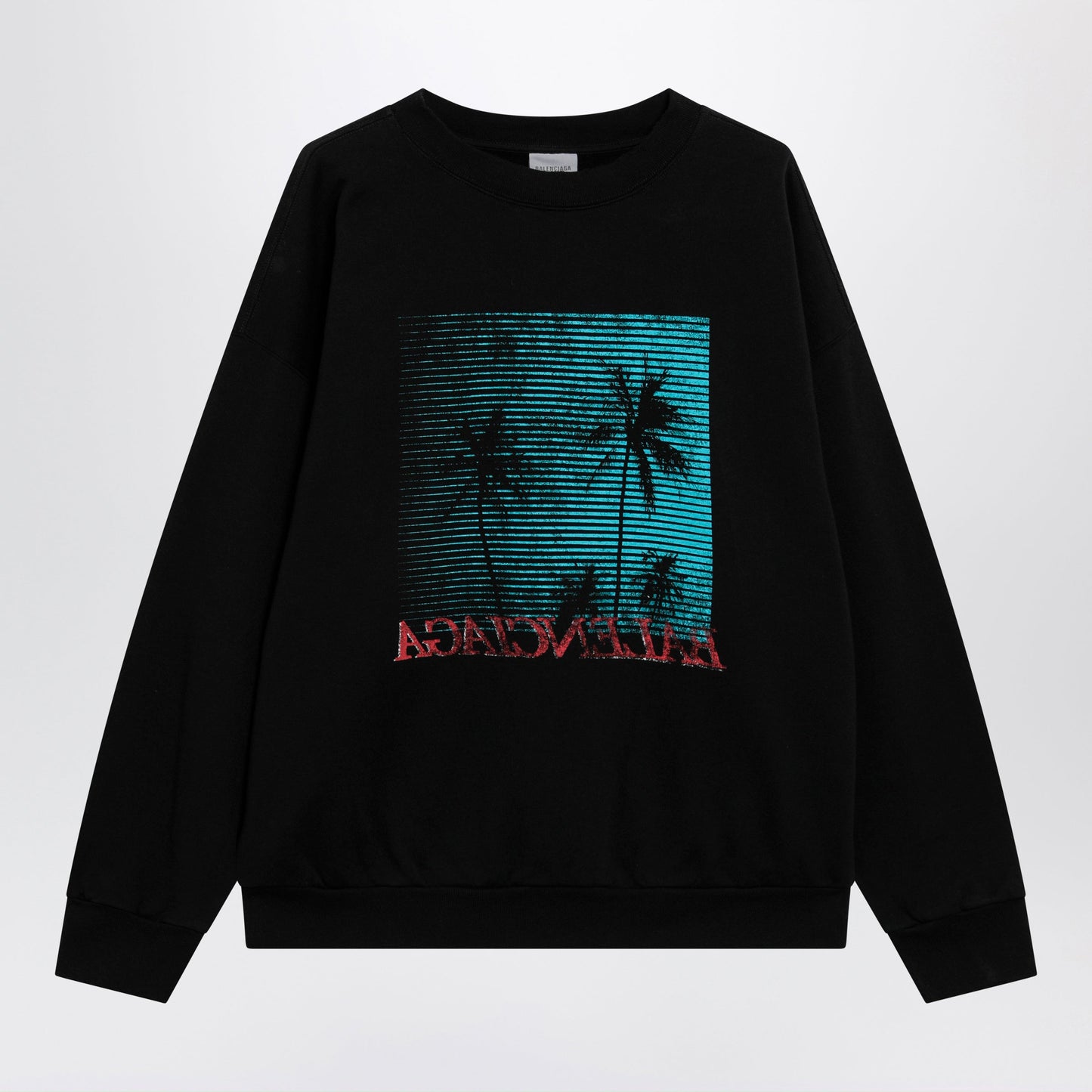 Balenciaga Black Sweatshirt With Logo Print Men BALENCIAGA