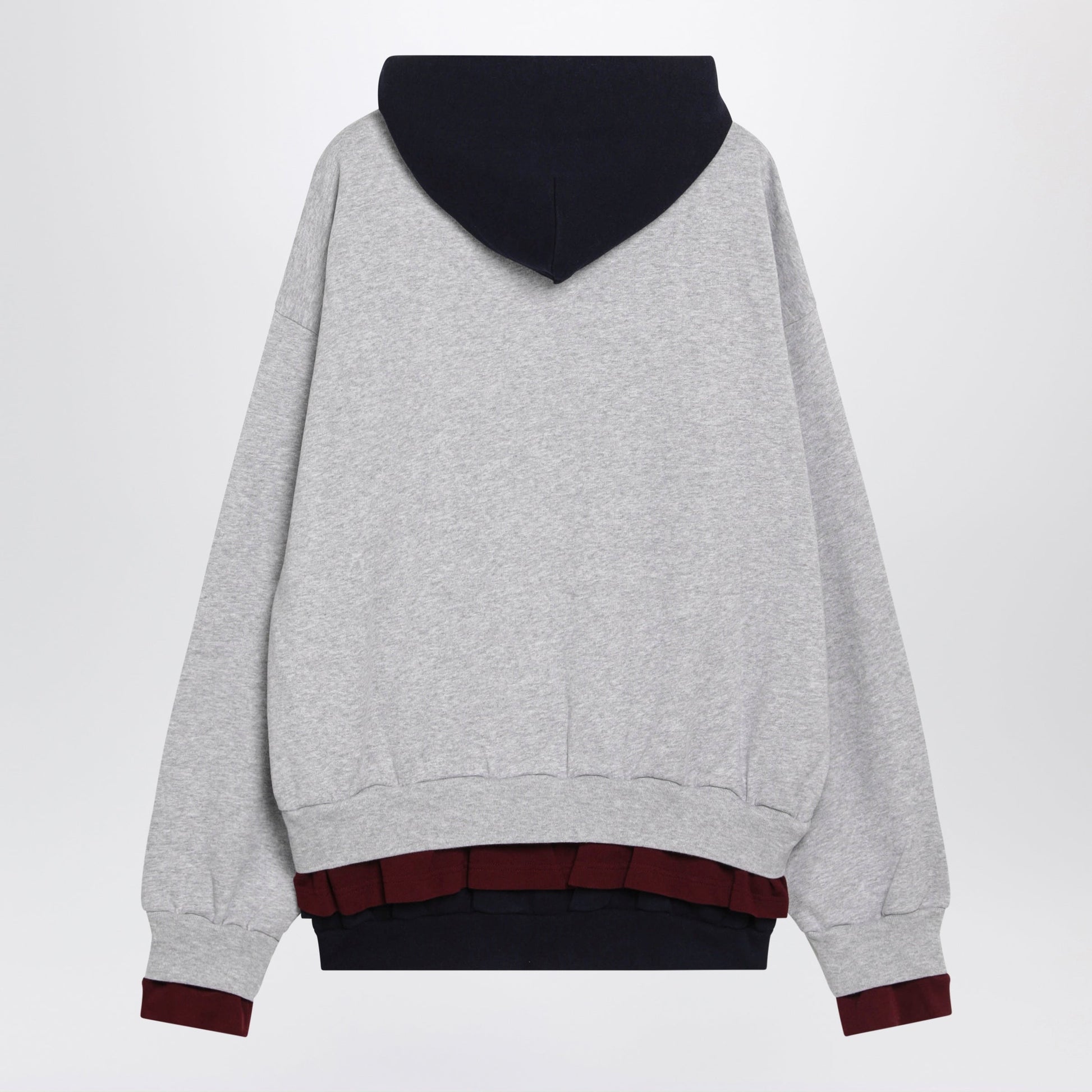 Balenciaga Layered Gray Hoodie Men BALENCIAGA