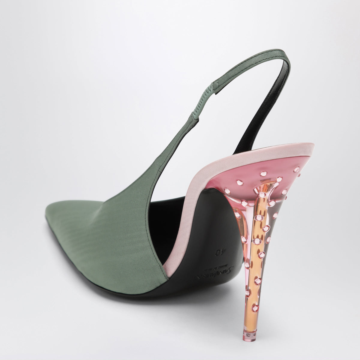 Saint Laurent Loredana Slingback Pumps In Fabric Women SAINT LAURENT