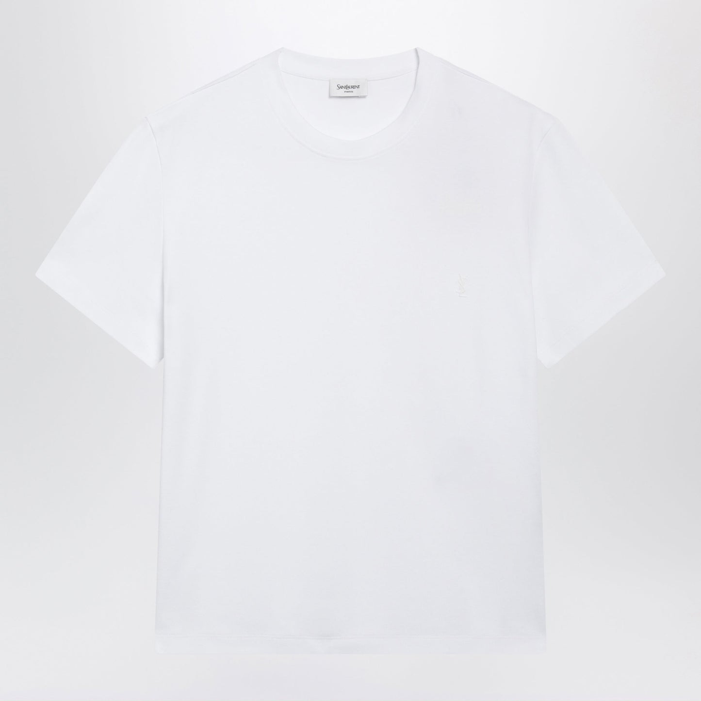 Saint Laurent White Cassandre T-Shirt In Cotton Men SAINT LAURENT