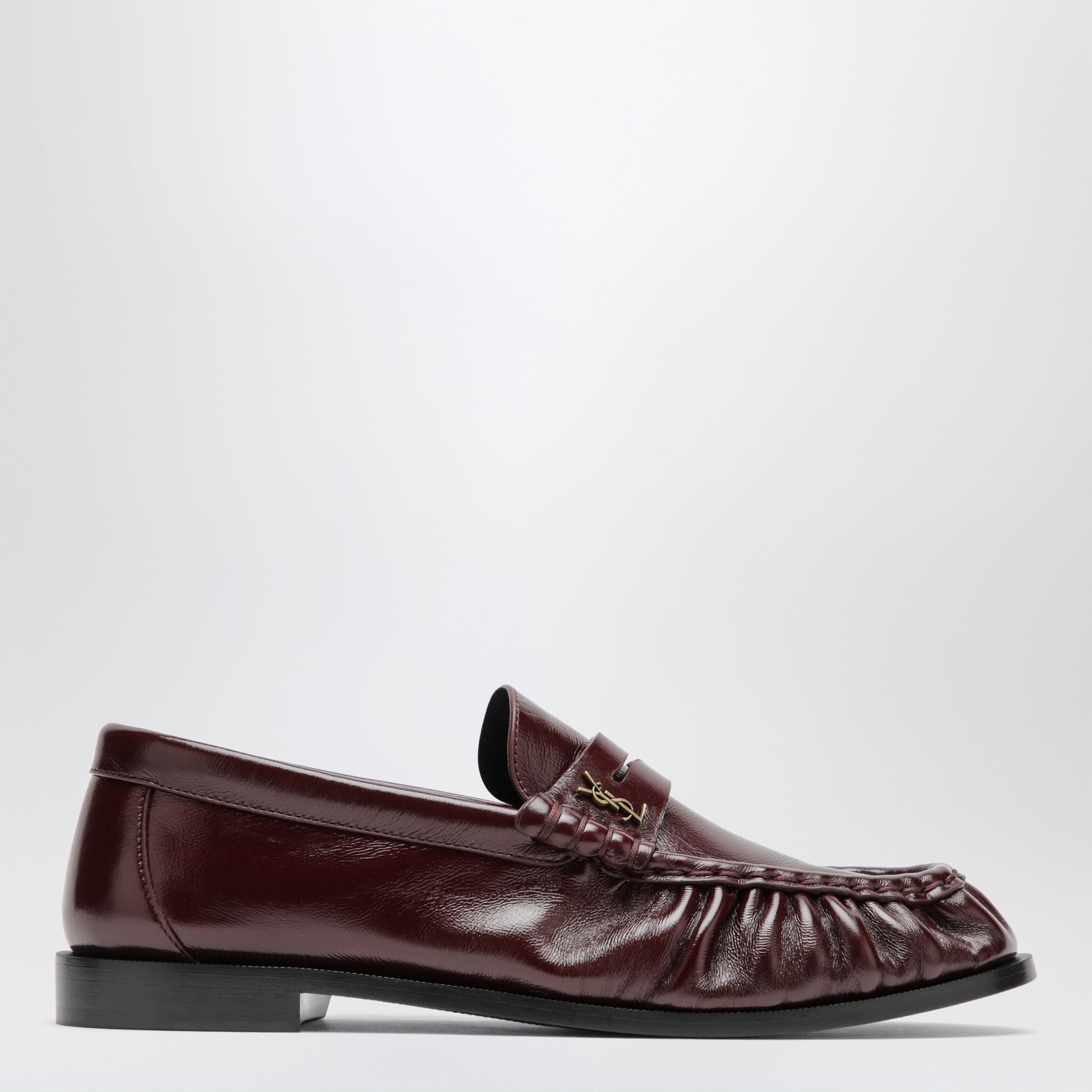 Saint Laurent Le Loafer Bordeaux Calfskin Loafers Women SAINT LAURENT