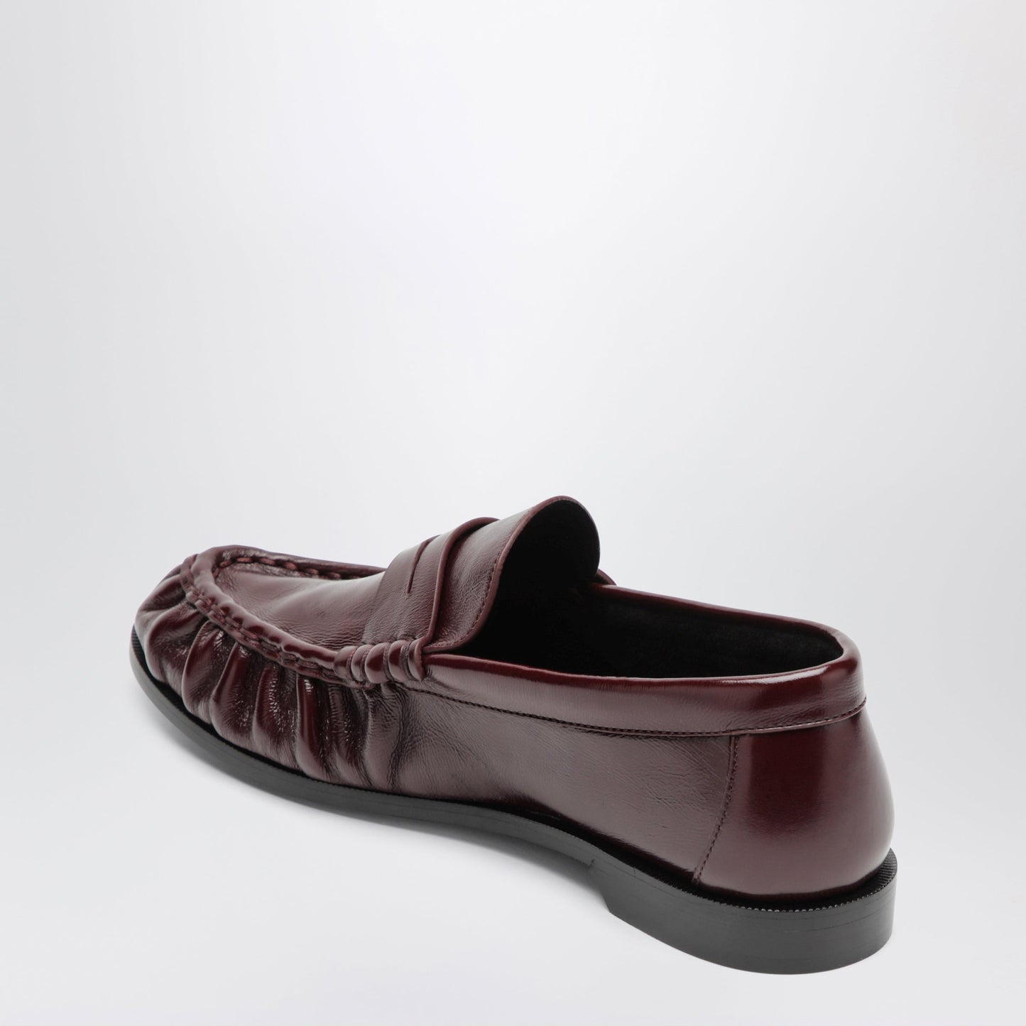 Saint Laurent Le Loafer Bordeaux Calfskin Loafers Women SAINT LAURENT