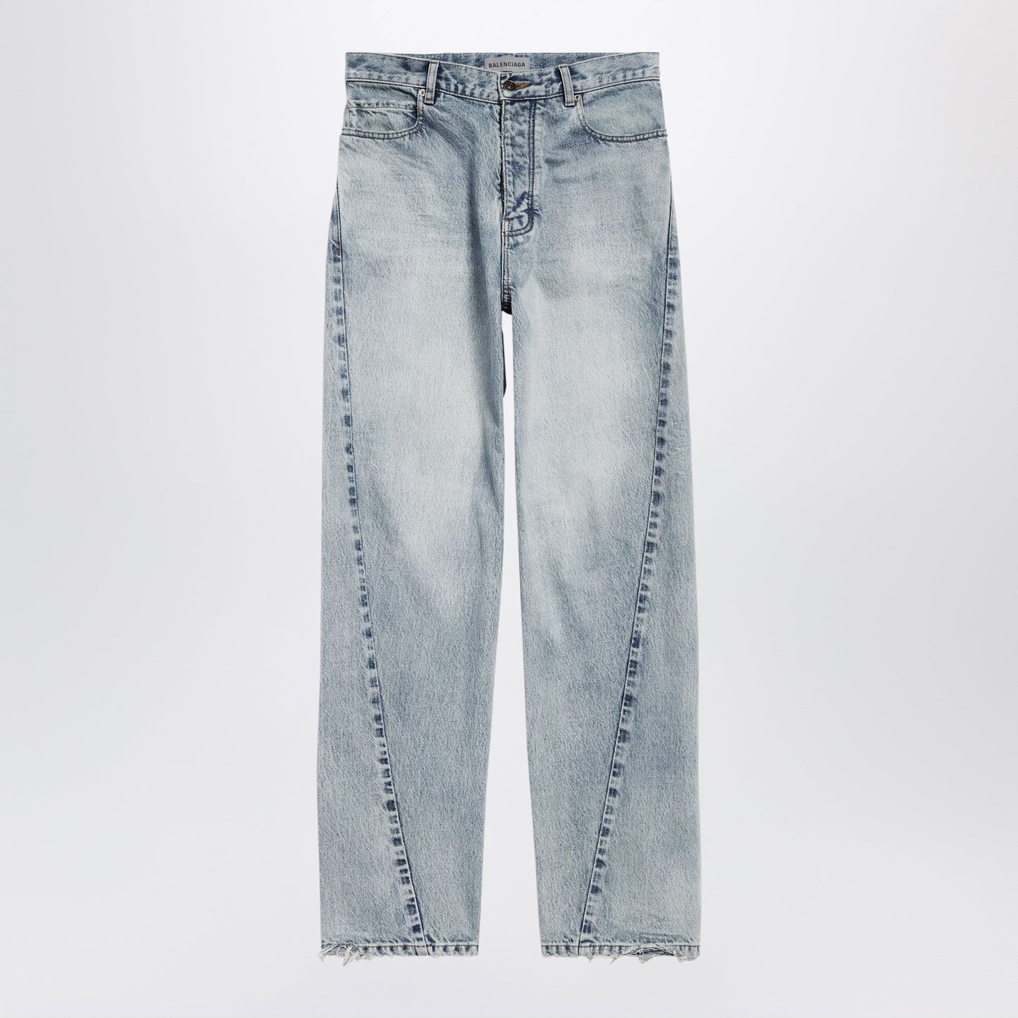 Balenciaga Twisted-Seam Jeans In Faded Light Blue Denim Women BALENCIAGA