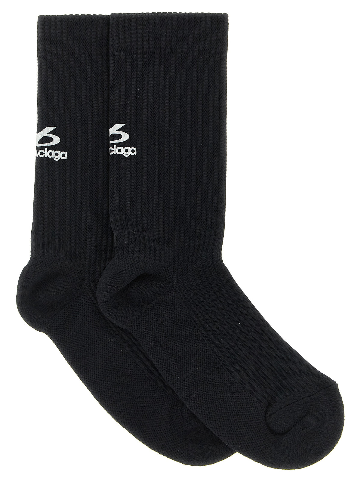 Balenciaga Women Ribbed Socks With Logo BALENCIAGA
