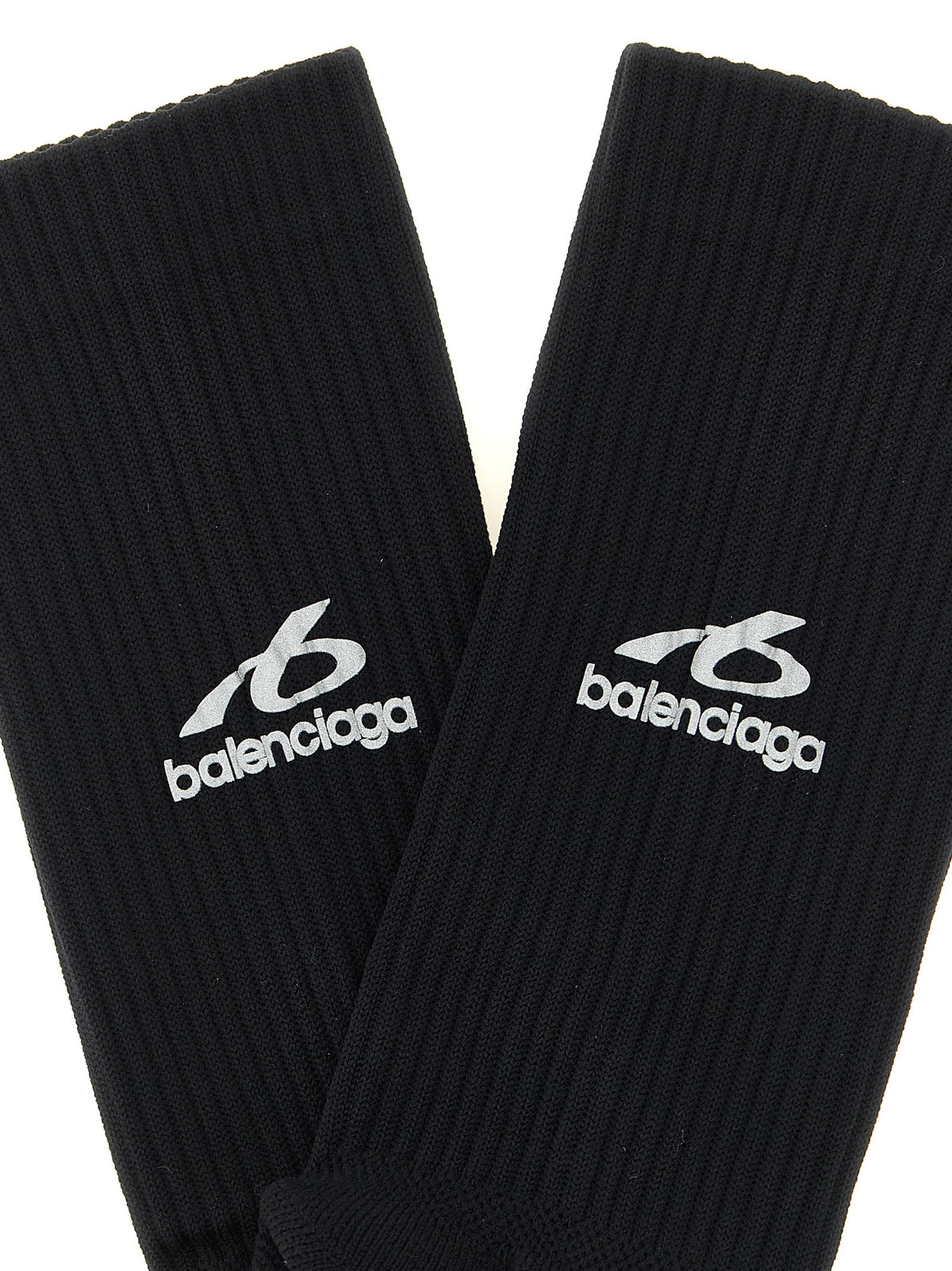 Balenciaga Women Ribbed Socks With Logo BALENCIAGA