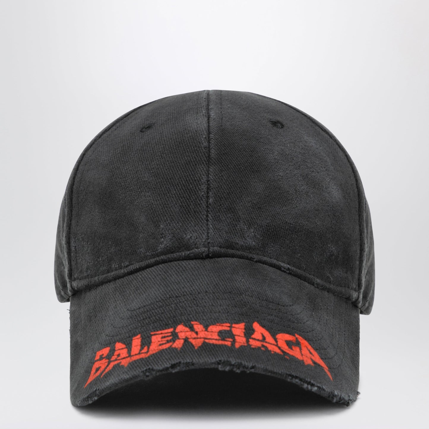 Balenciaga Black Cotton Drill Baseball Cap With Logo Men BALENCIAGA