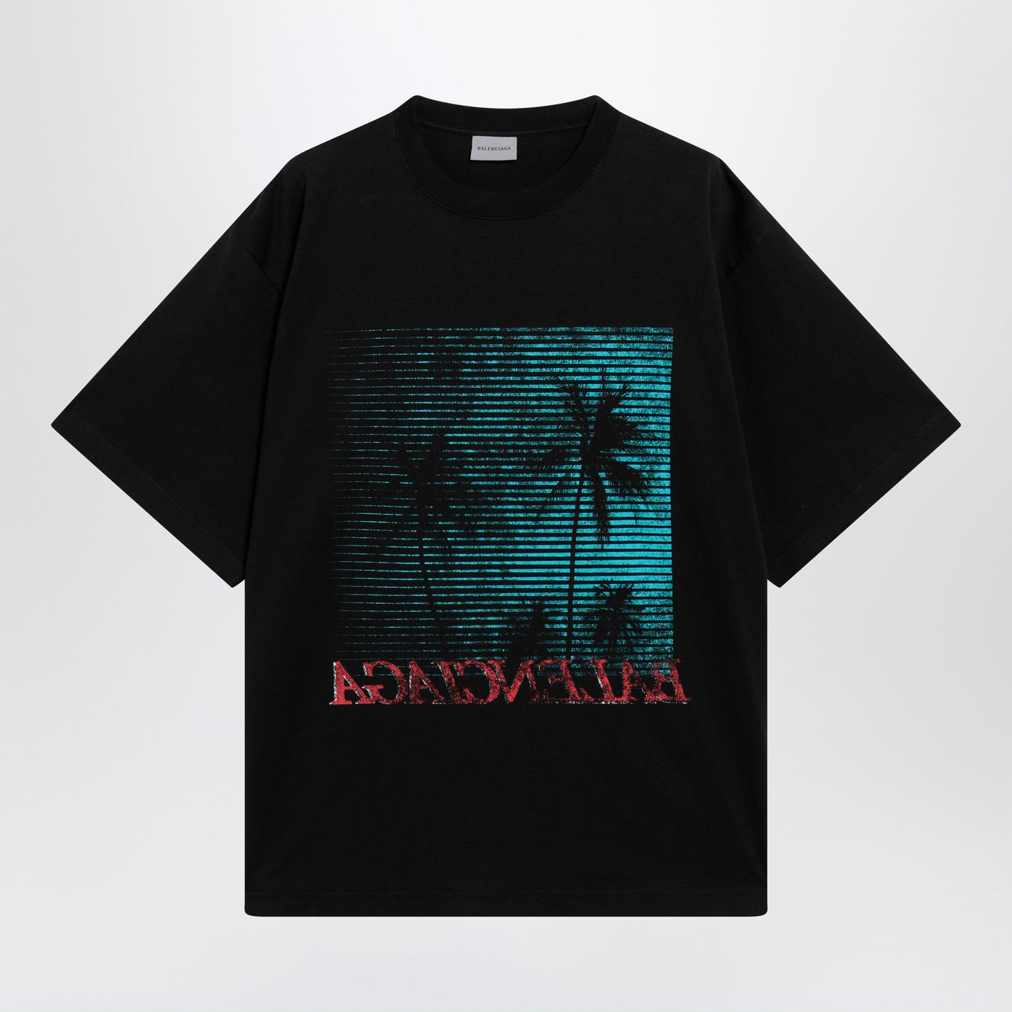 Balenciaga Holiday Graphic Print Cotton T-Shirt In Black Men BALENCIAGA