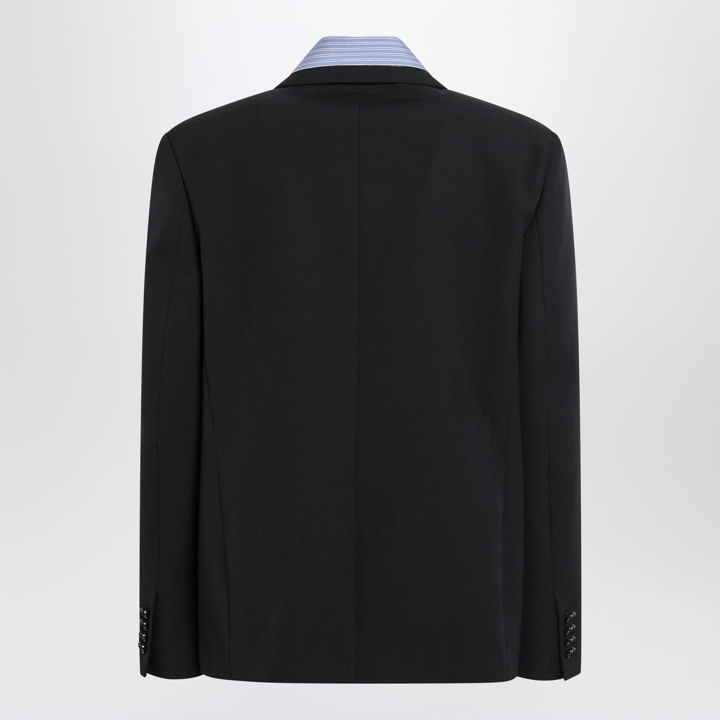 Balenciaga Dark Blue Hybrid Overshirt In Wool Twill Men BALENCIAGA
