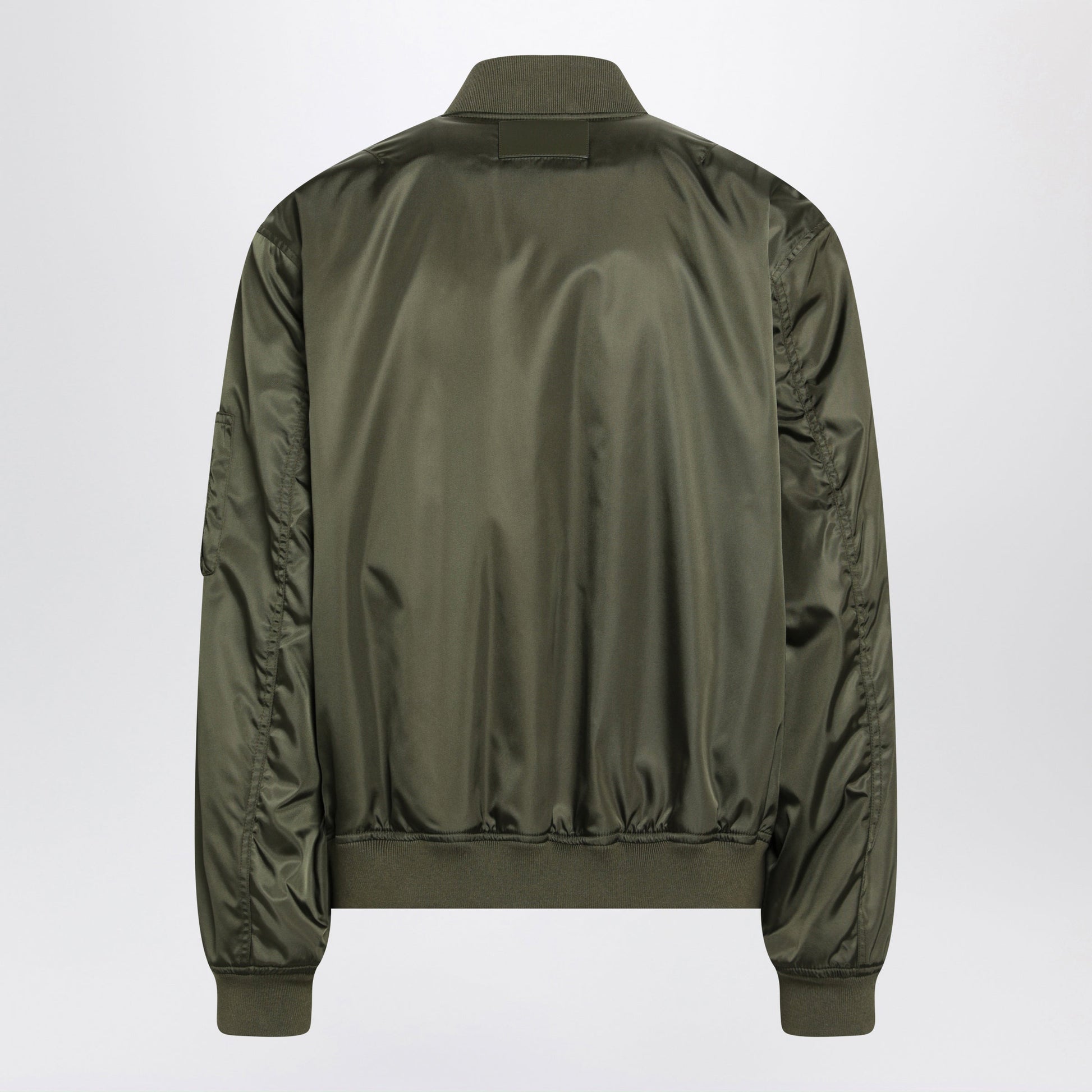 Balenciaga Khaki Green Nylon Zip-Up Jacket Men BALENCIAGA