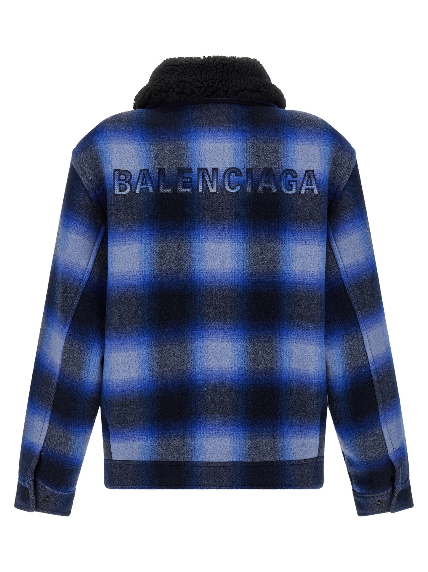 Balenciaga Men Flannel Bomber Jacket BALENCIAGA