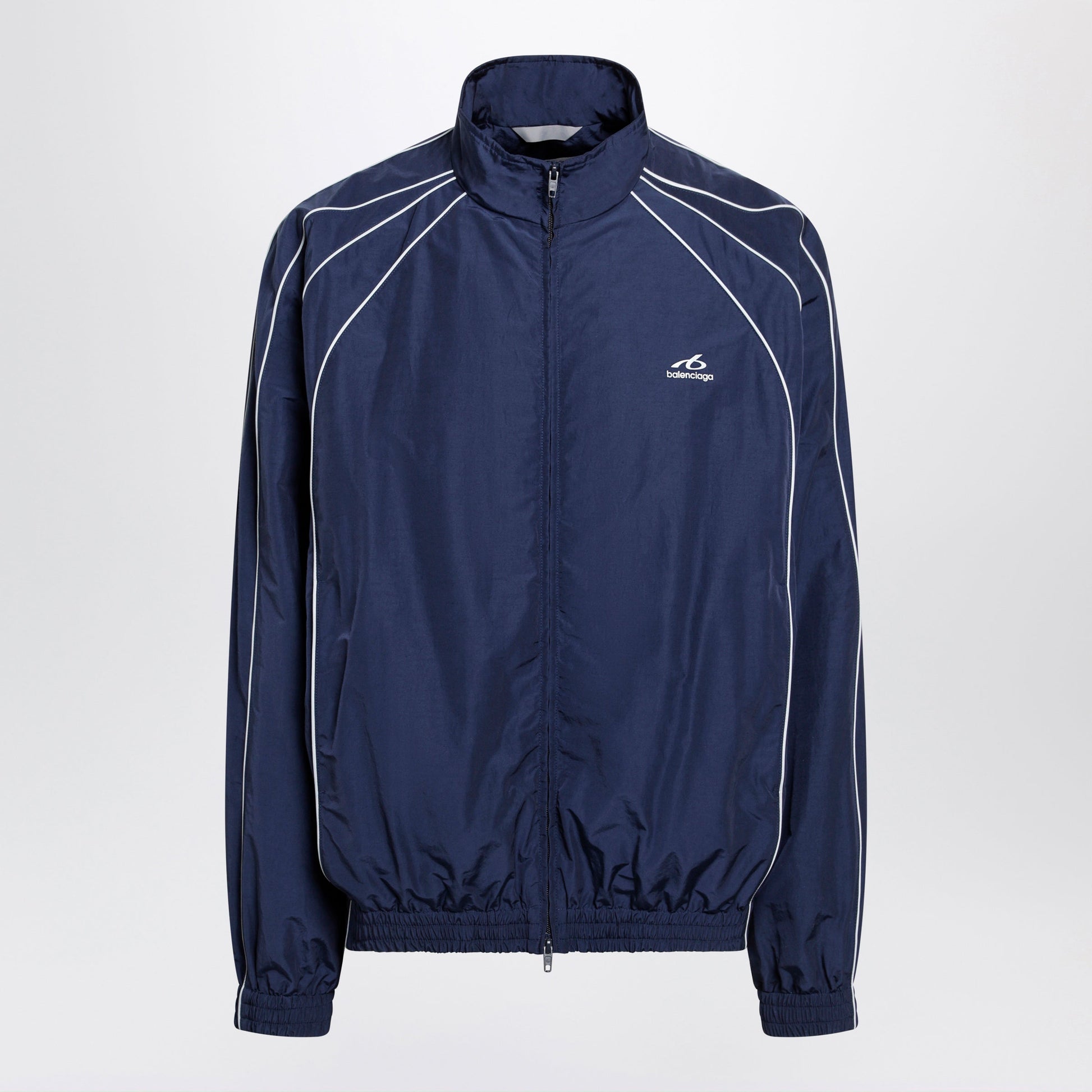 Balenciaga Bodies Track Jacket In Dark Navy Poplin Men BALENCIAGA