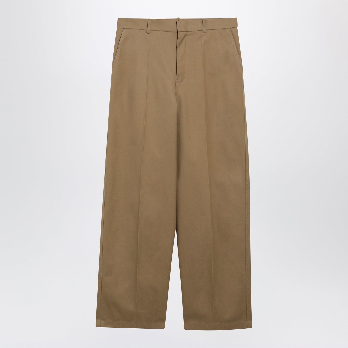 Balenciaga Wide-Leg Chino Trousers In Camel Twill Men BALENCIAGA