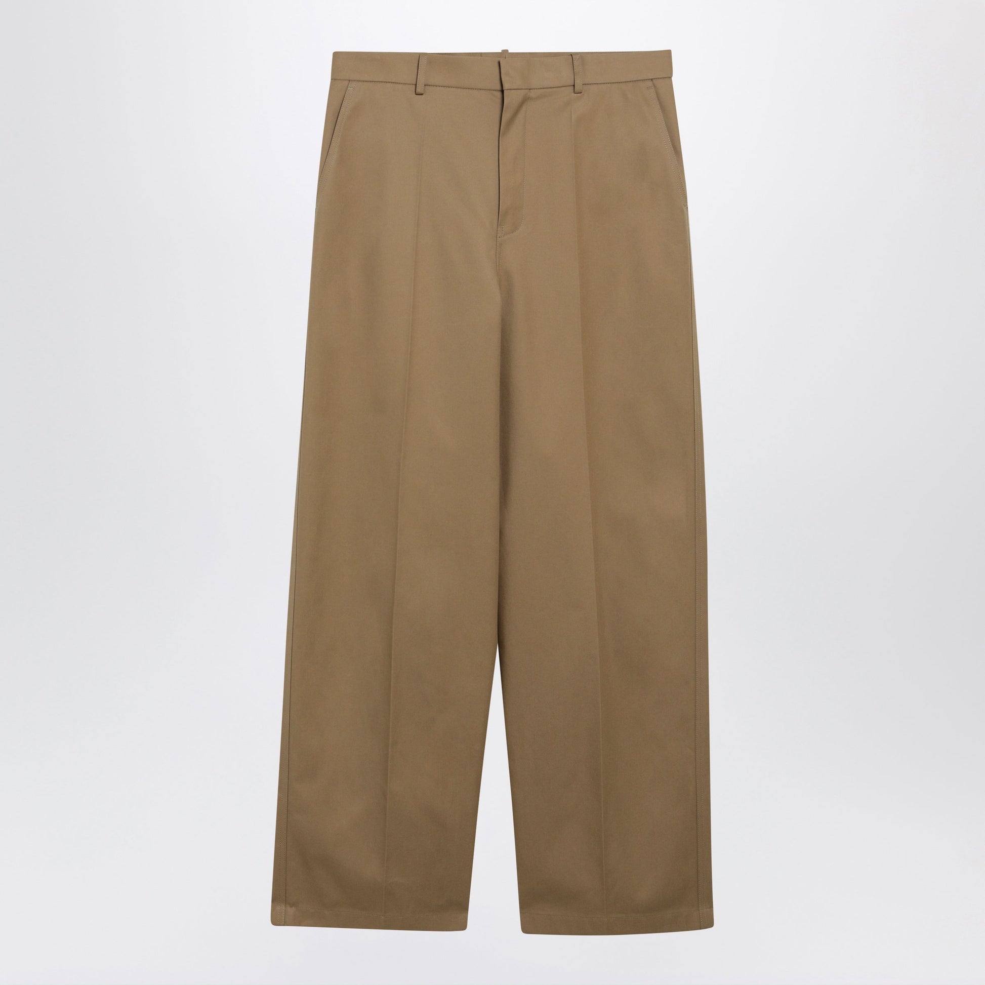 Balenciaga Wide-Leg Chino Trousers In Camel Twill Men BALENCIAGA