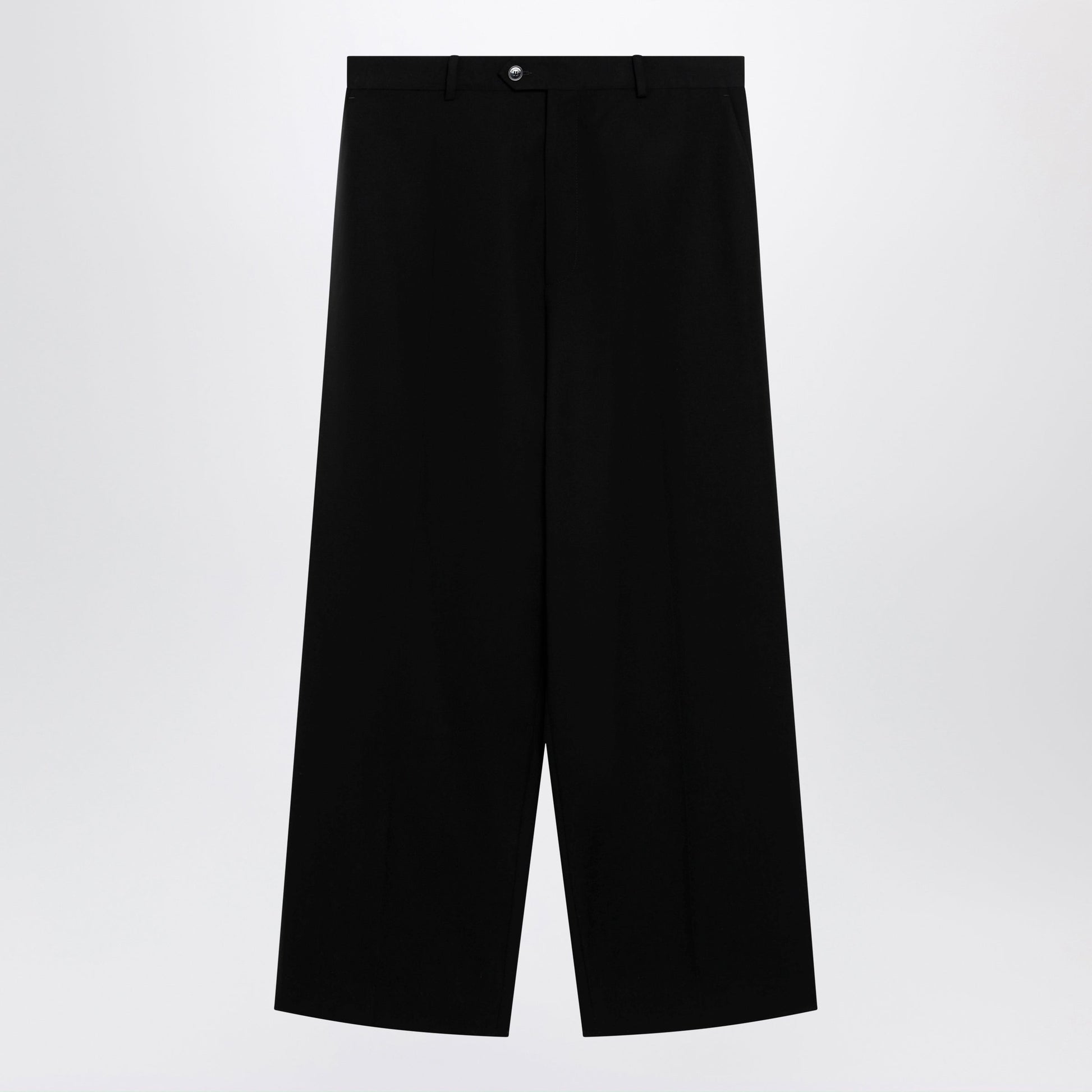 Balenciaga Wide-Leg Tailored Trousers In Black Twill Men BALENCIAGA