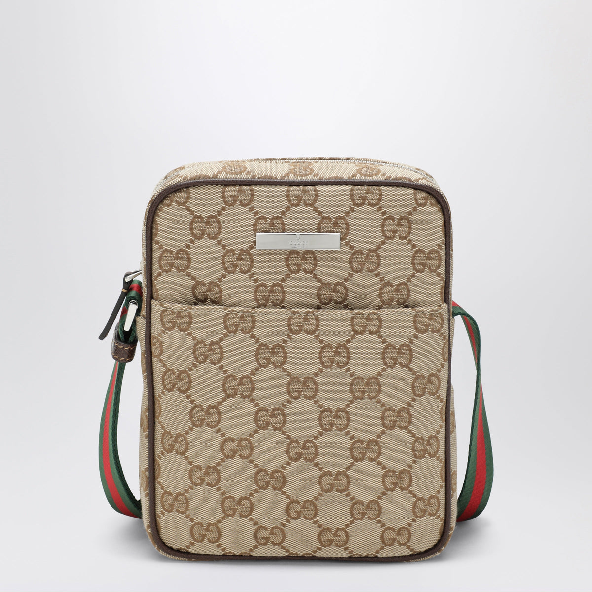Gucci Small Beige Tag Shoulder Bag In Gg Fabric Men GUCCI